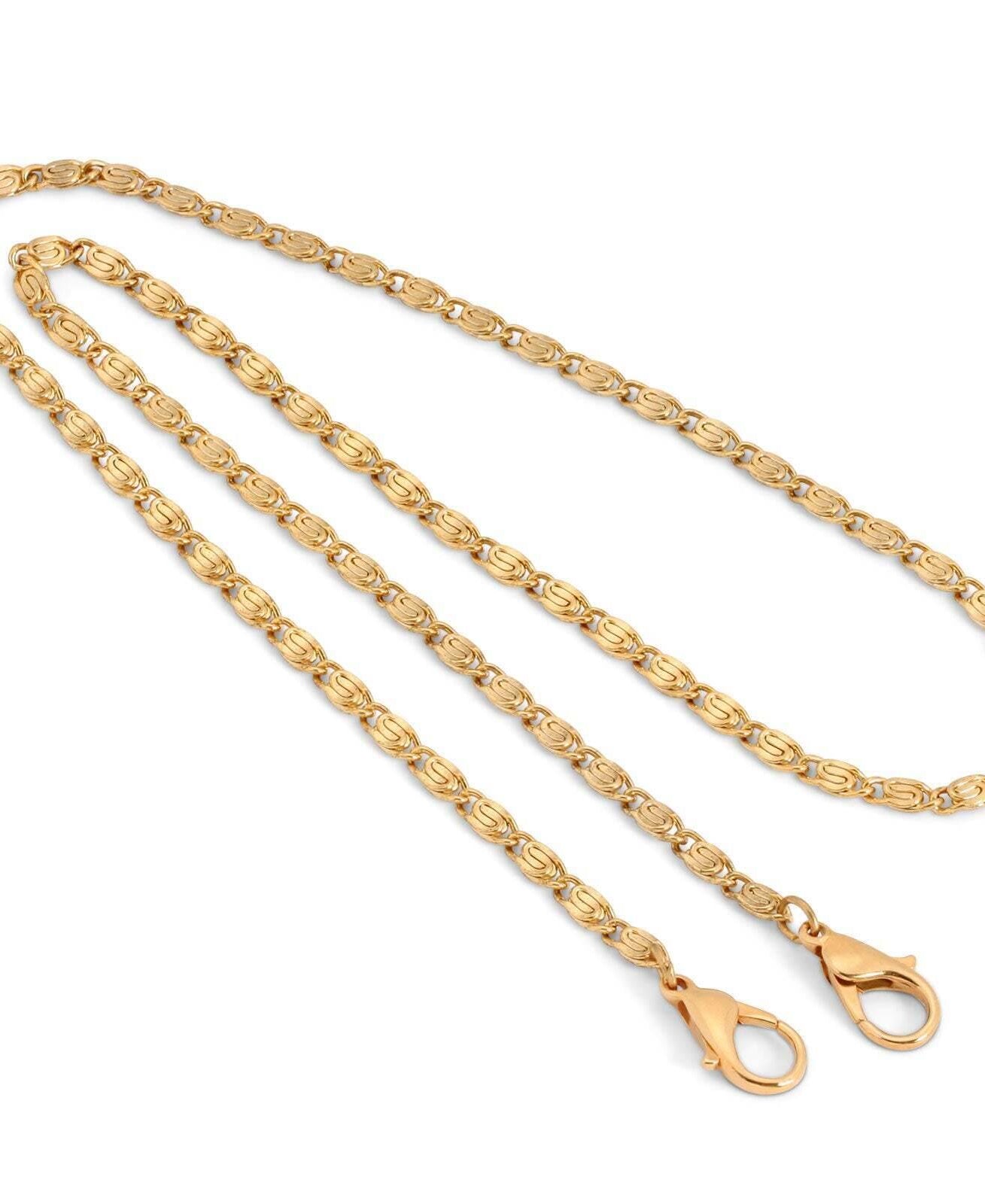 1928 Jewelry Classy Link Face Mask Chain Holder 22 Inch