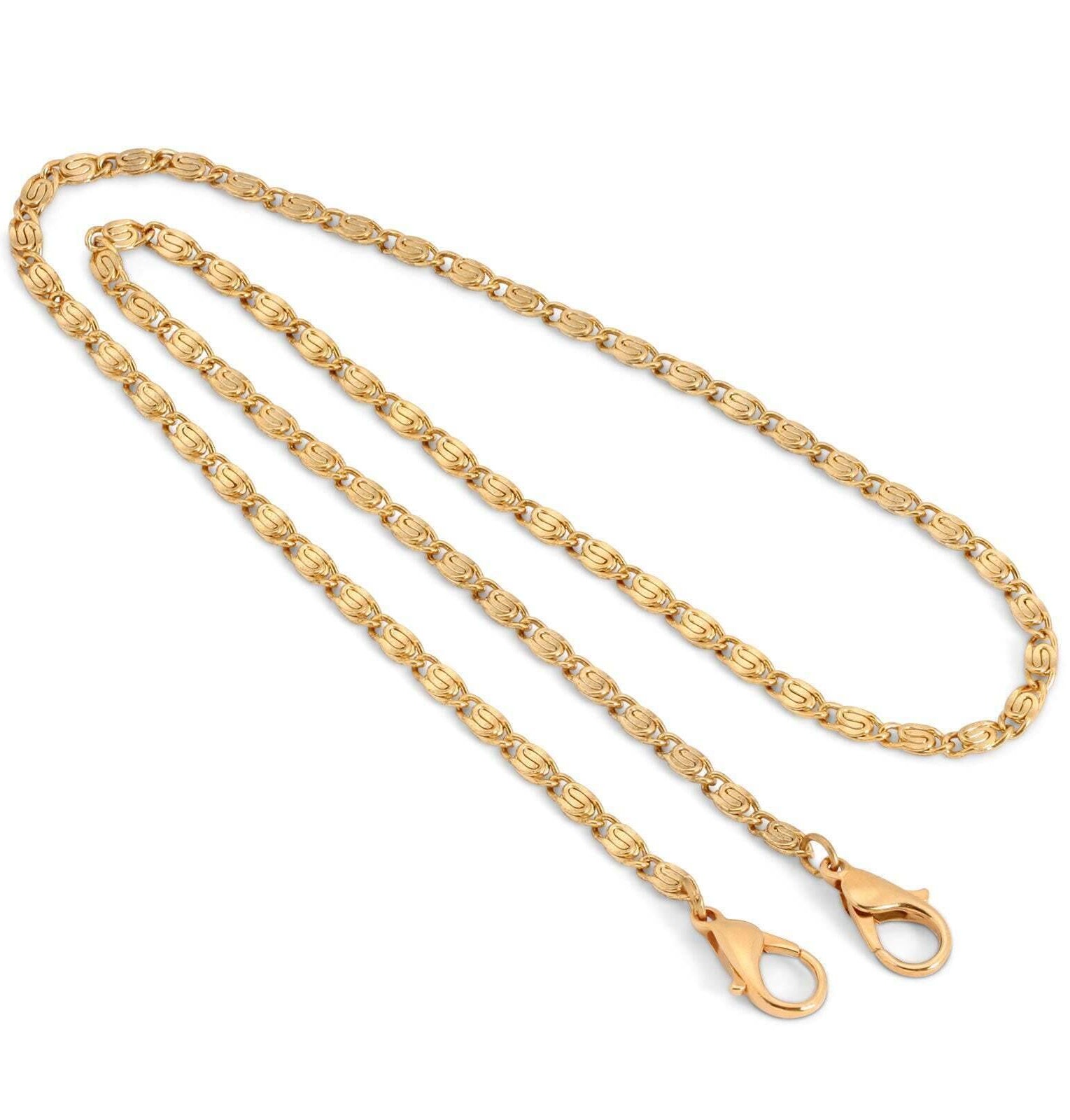 1928 Jewelry Classy Link Face Mask Chain Holder 22 Inch