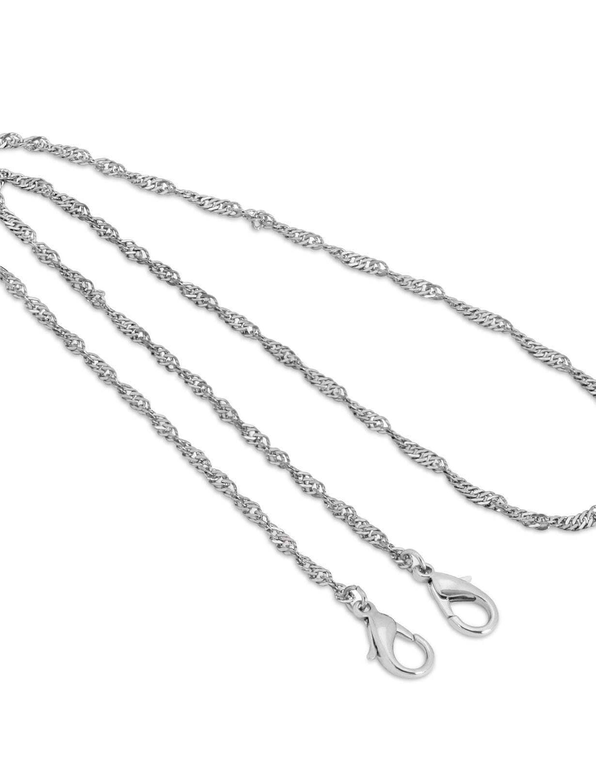 1928 Jewelry Twisted Curb Rope Face Mask Chain Holder 22 Inches