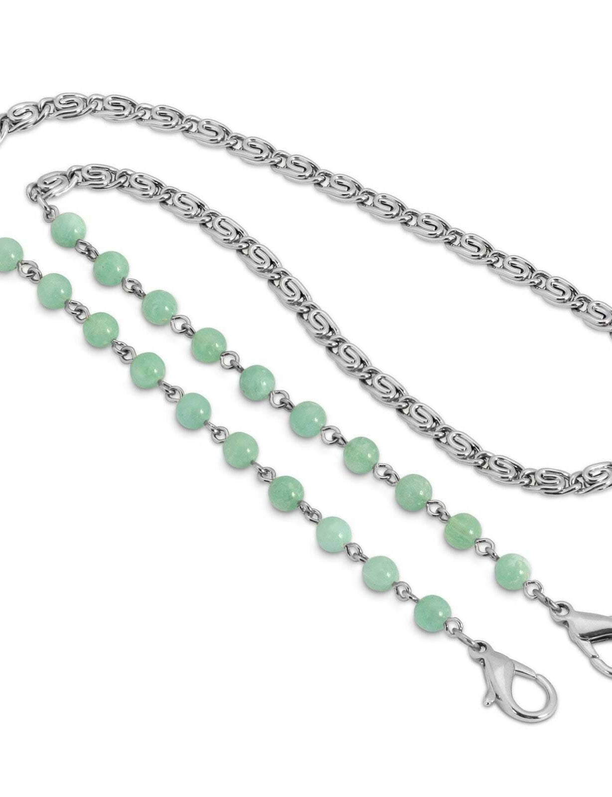 1928 Jewelry Beaded Face Mask Chain Holder 22 Inch