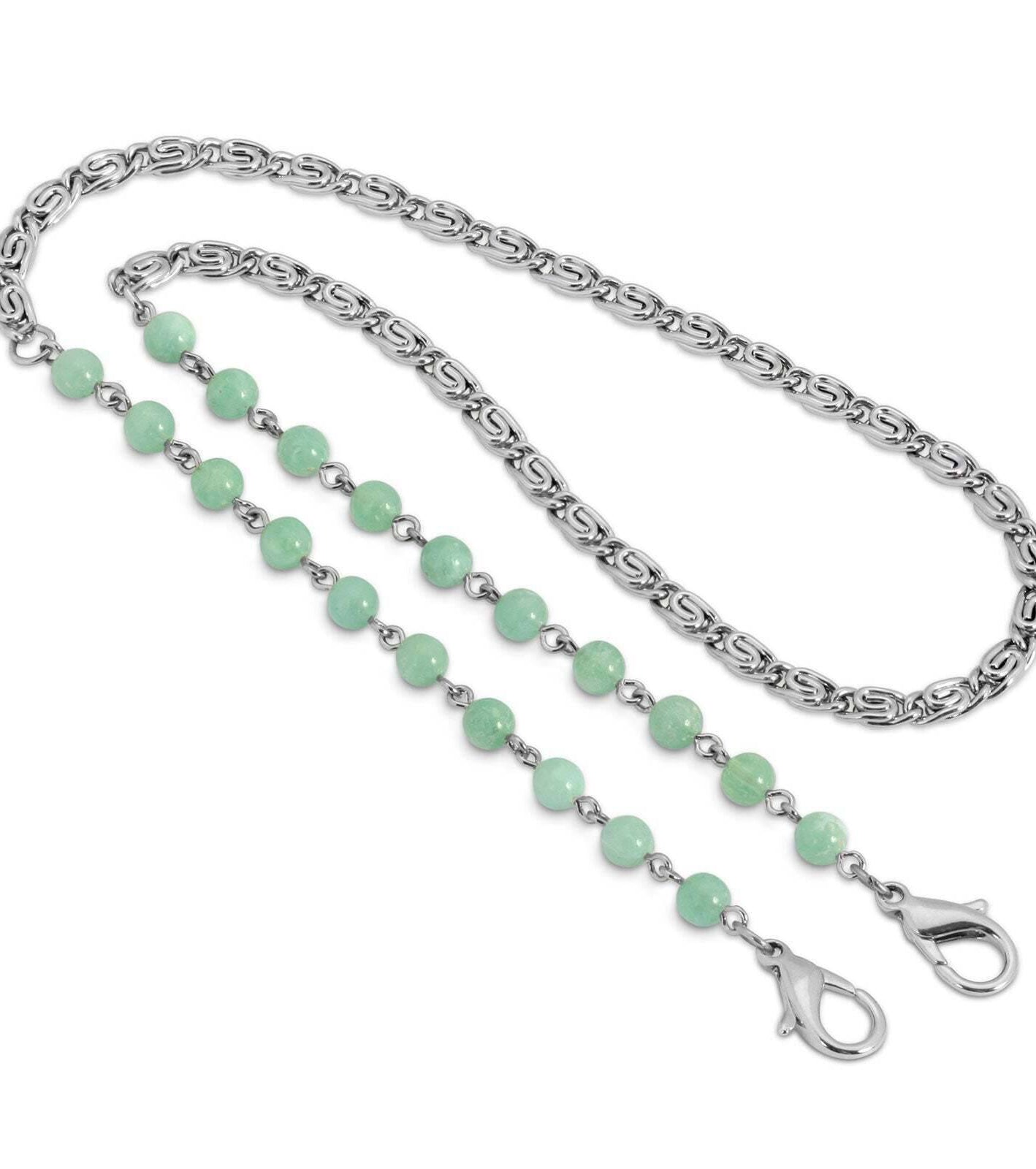 1928 Jewelry Beaded Face Mask Chain Holder 22 Inch