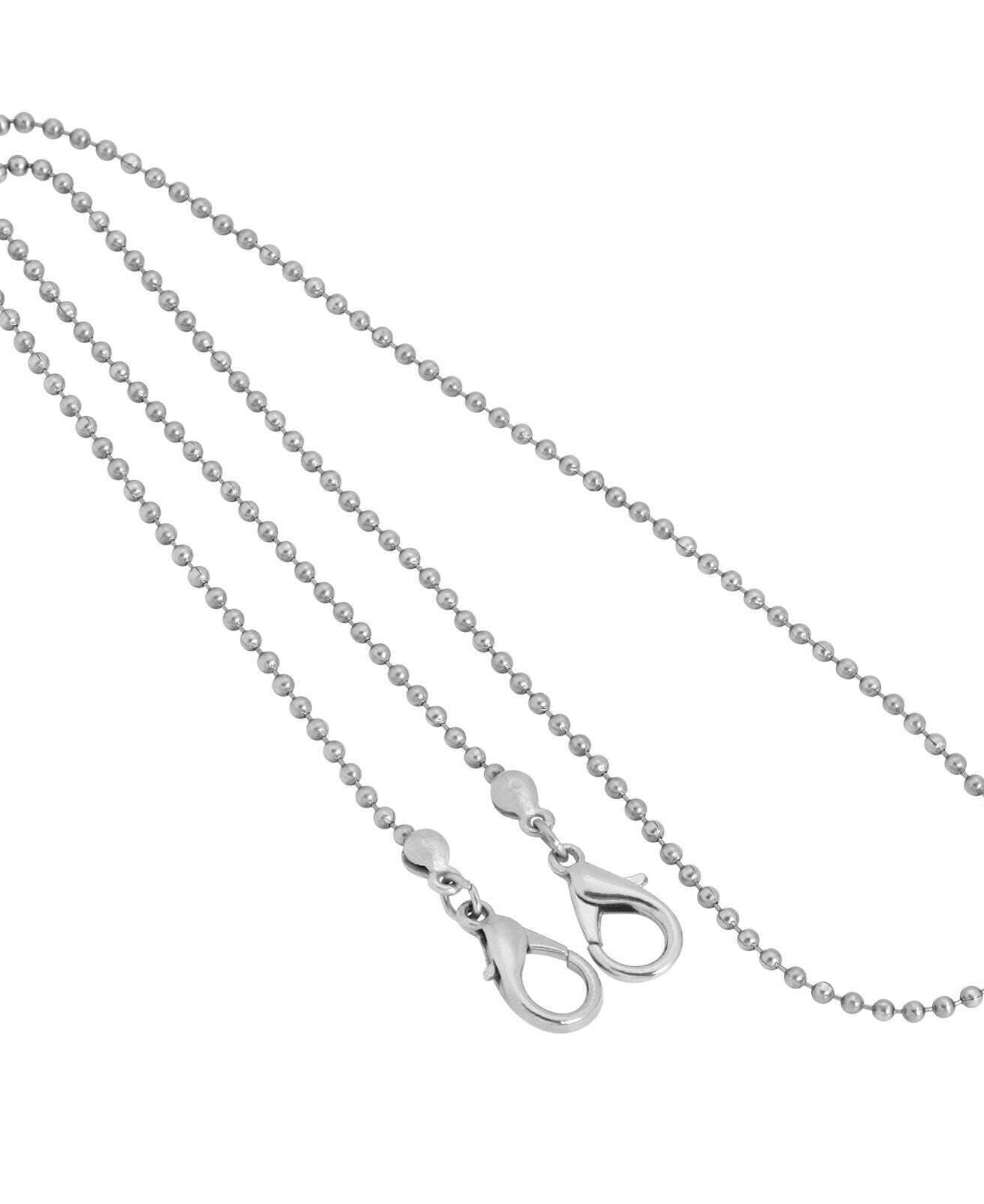 1928 Jewelry Stainless Steel 2.4 mm Ball Chain Mask Holder 22 Inches