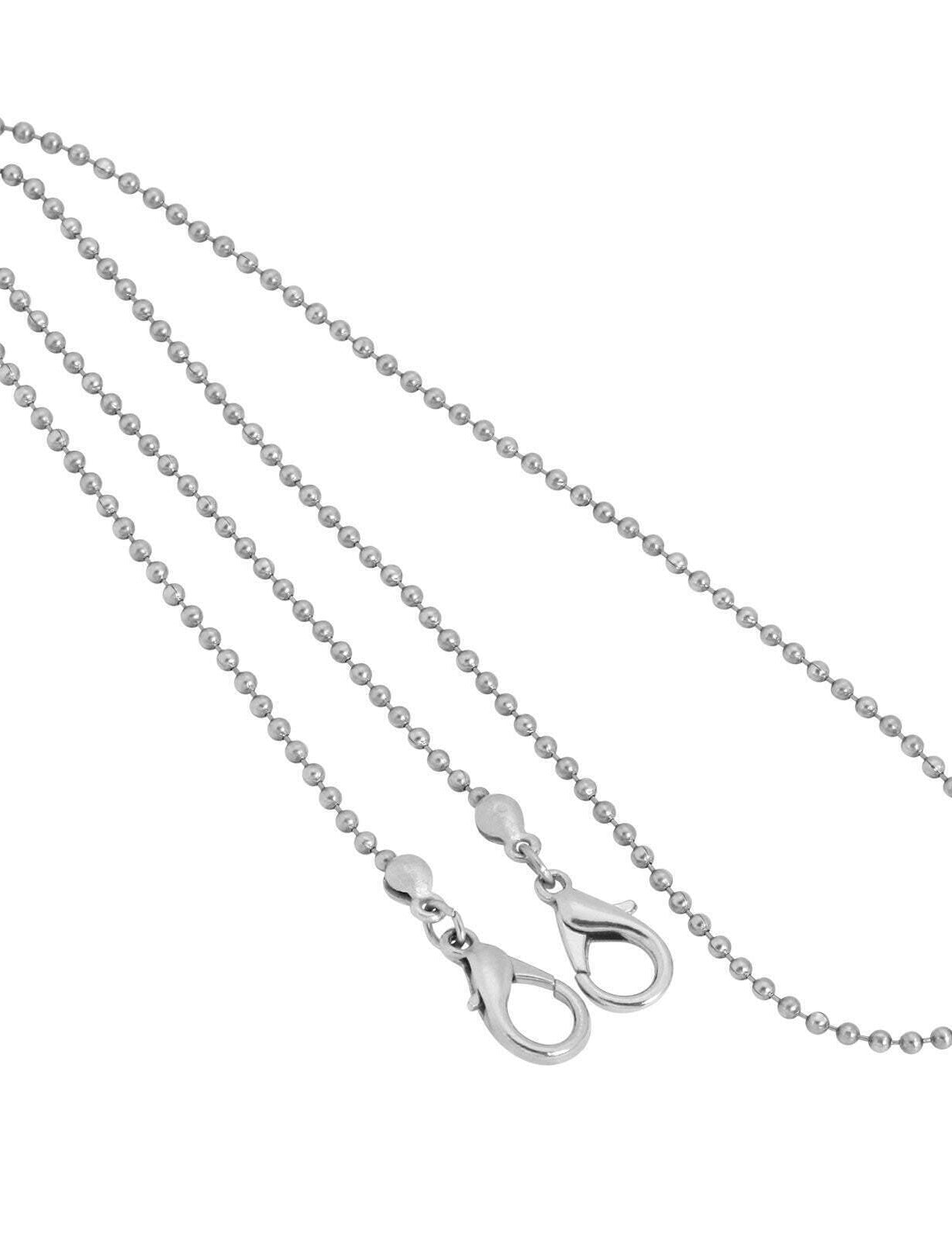 1928 Jewelry Stainless Steel 2.4 mm Ball Chain Mask Holder 22 Inches