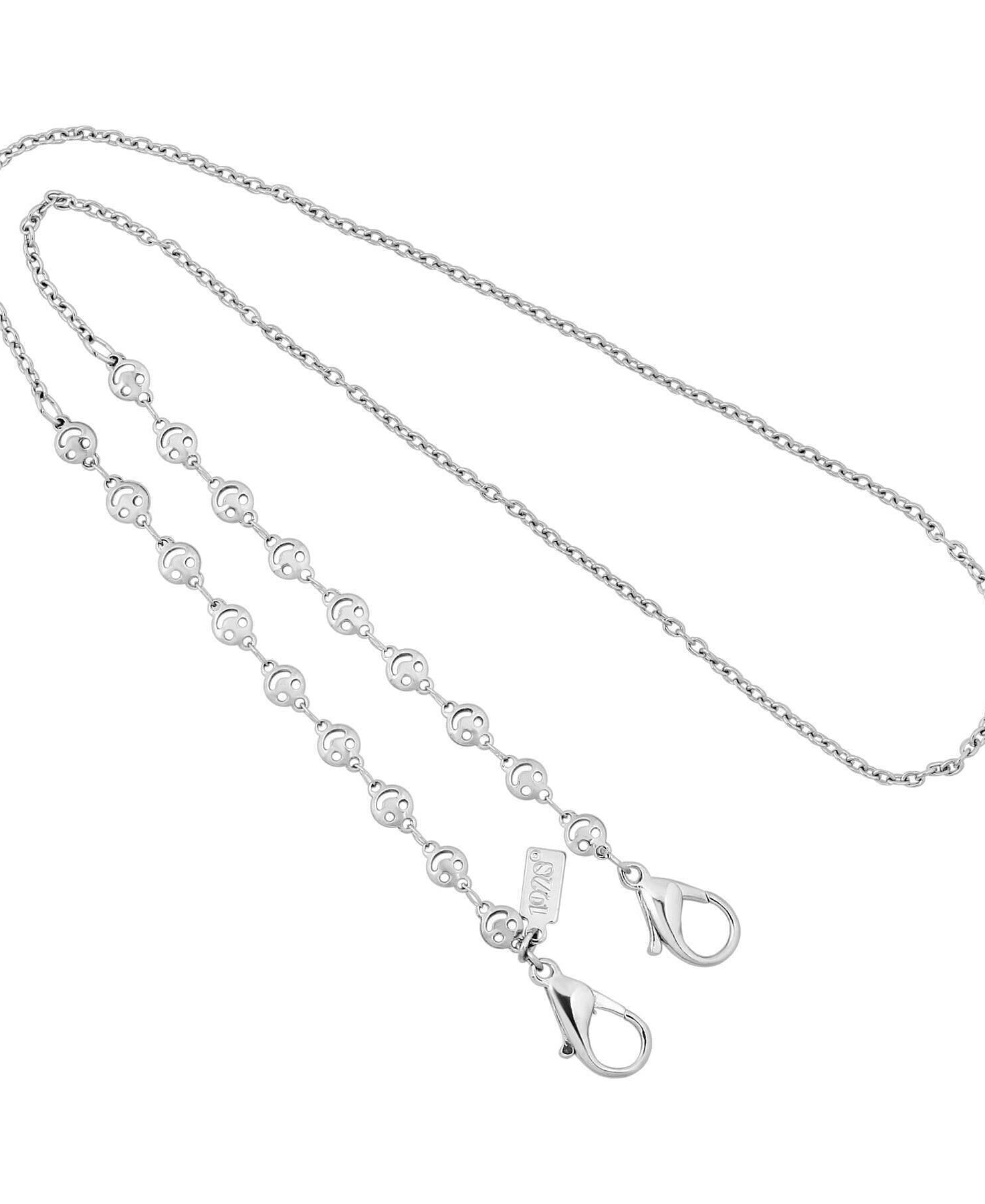 1928 Jewelry Smiley Face Mask Chain Holder 22 Inch
