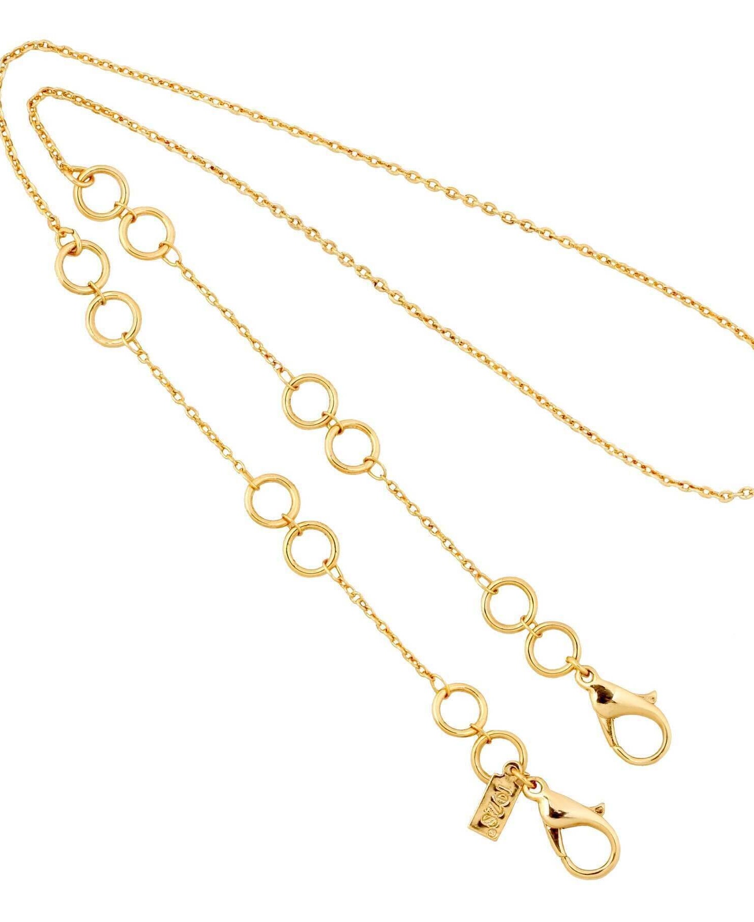 1928 Jewelry Multi Ring Face Mask Chain Holder 22 Inch