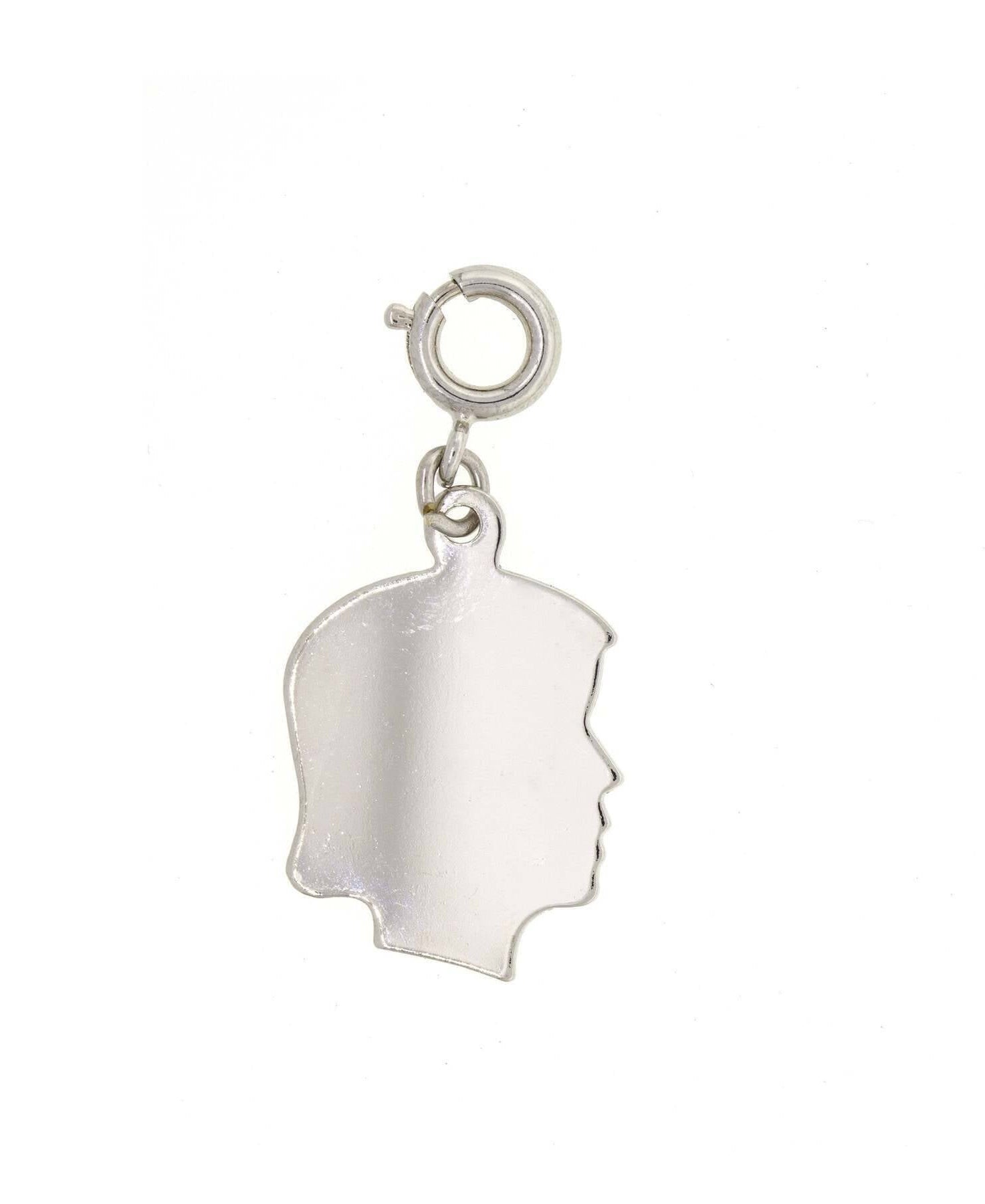 1928 Jewelry Engravable Girl Silhouette Charm
