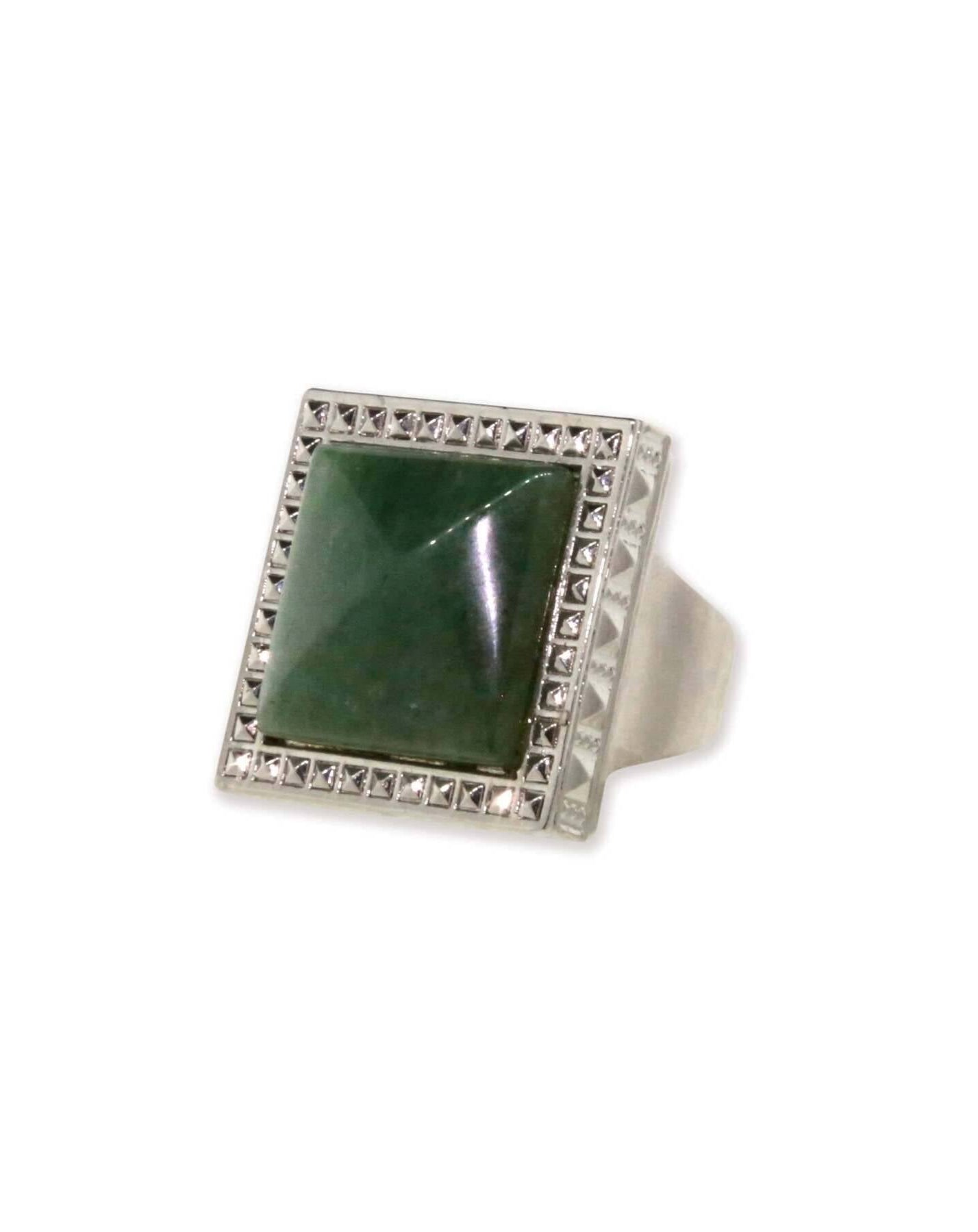 1928 Jewelry Serenity Gemstone Square Ring Size 7
