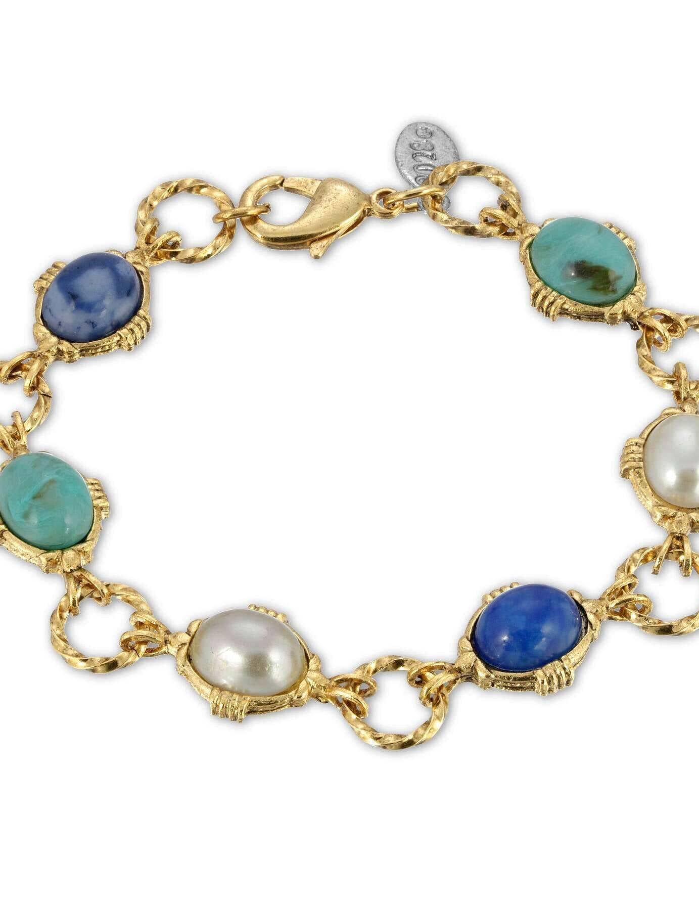 1928 Jewelry Sardinia Multicolor Oval Link Bracelet