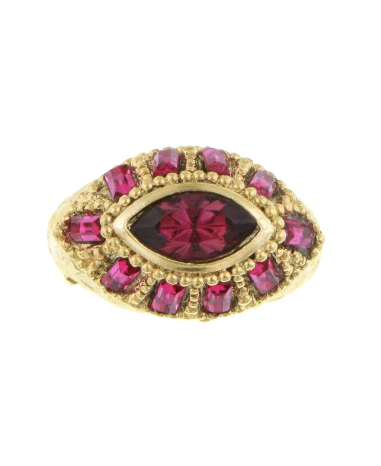 1928 Jewelry Amethyst And Fuchsia Austrian Crystal Ring