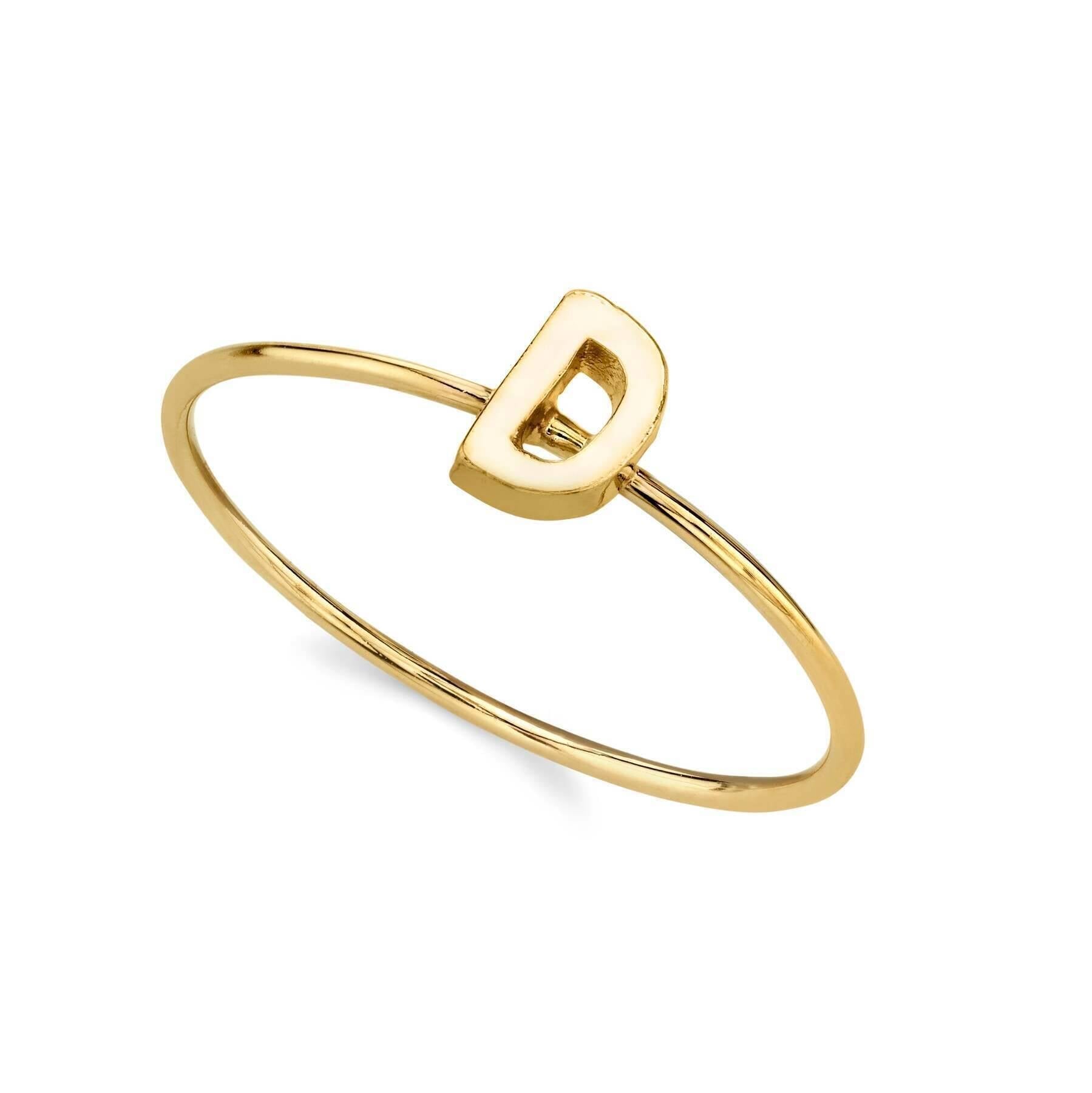 1928 Jewelry Gold Initial Ring Size 7