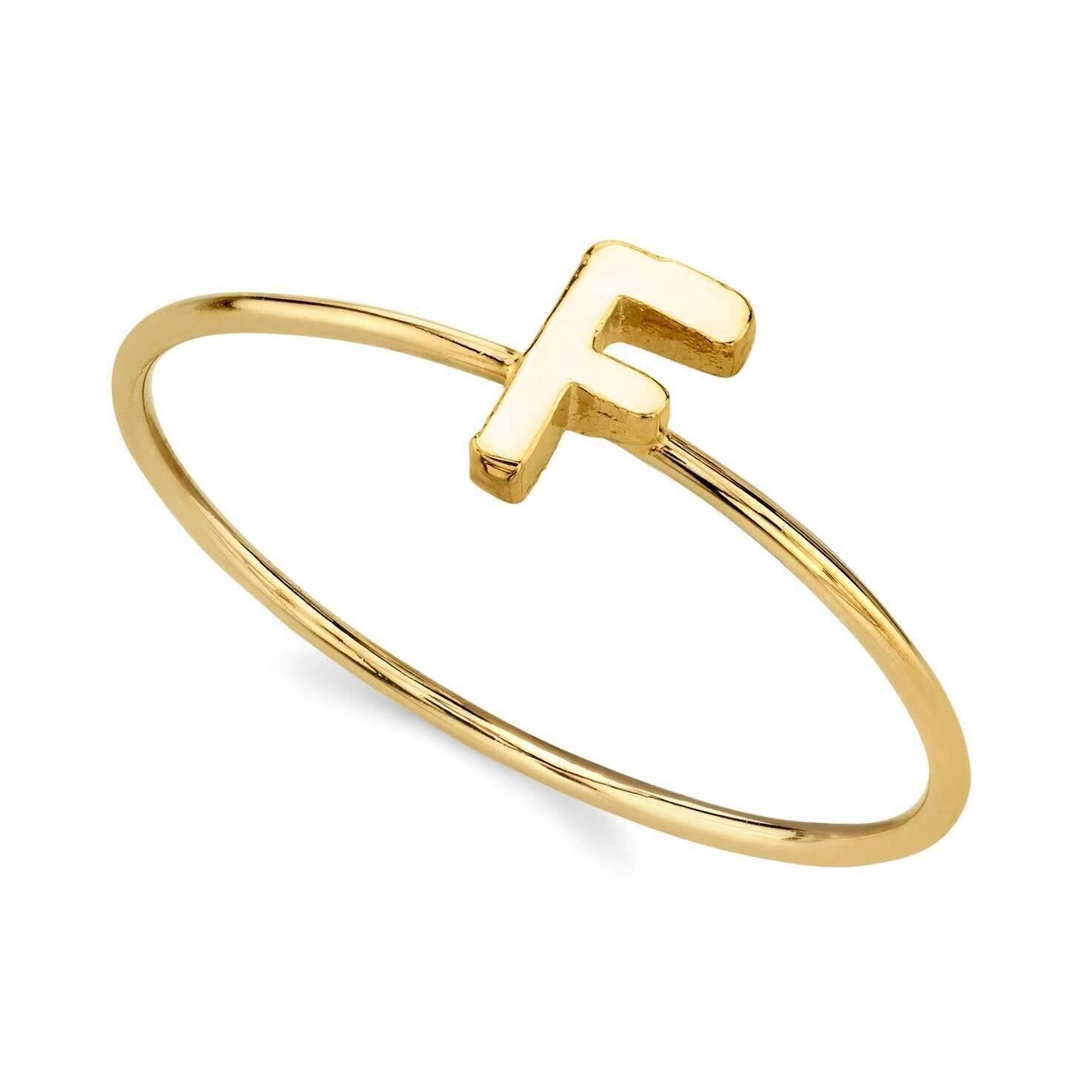 1928 Jewelry Gold Initial Ring Size 7