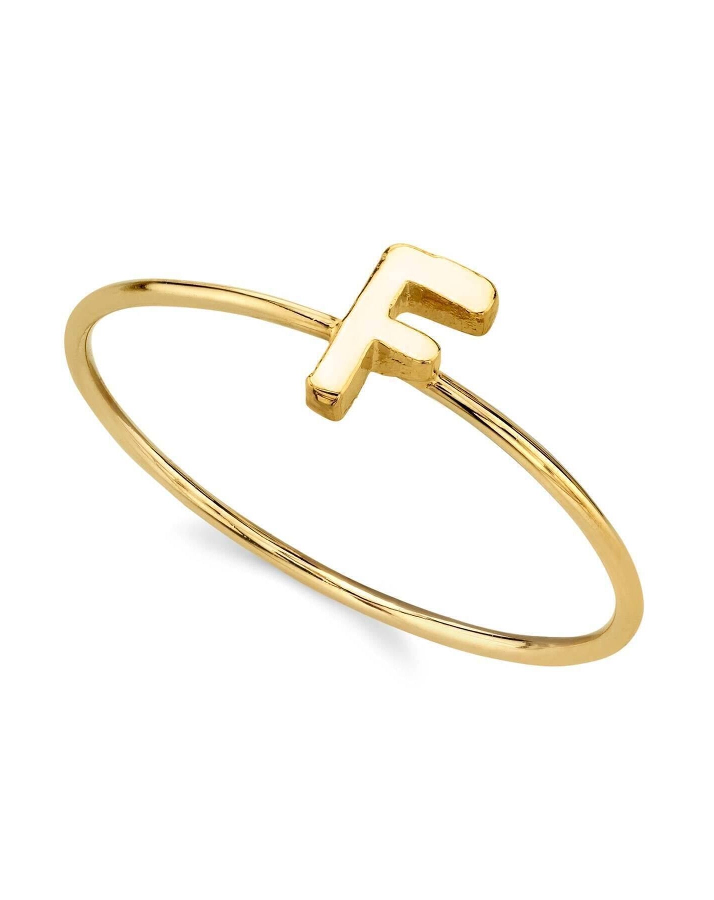 1928 Jewelry Gold Initial Ring Size 7