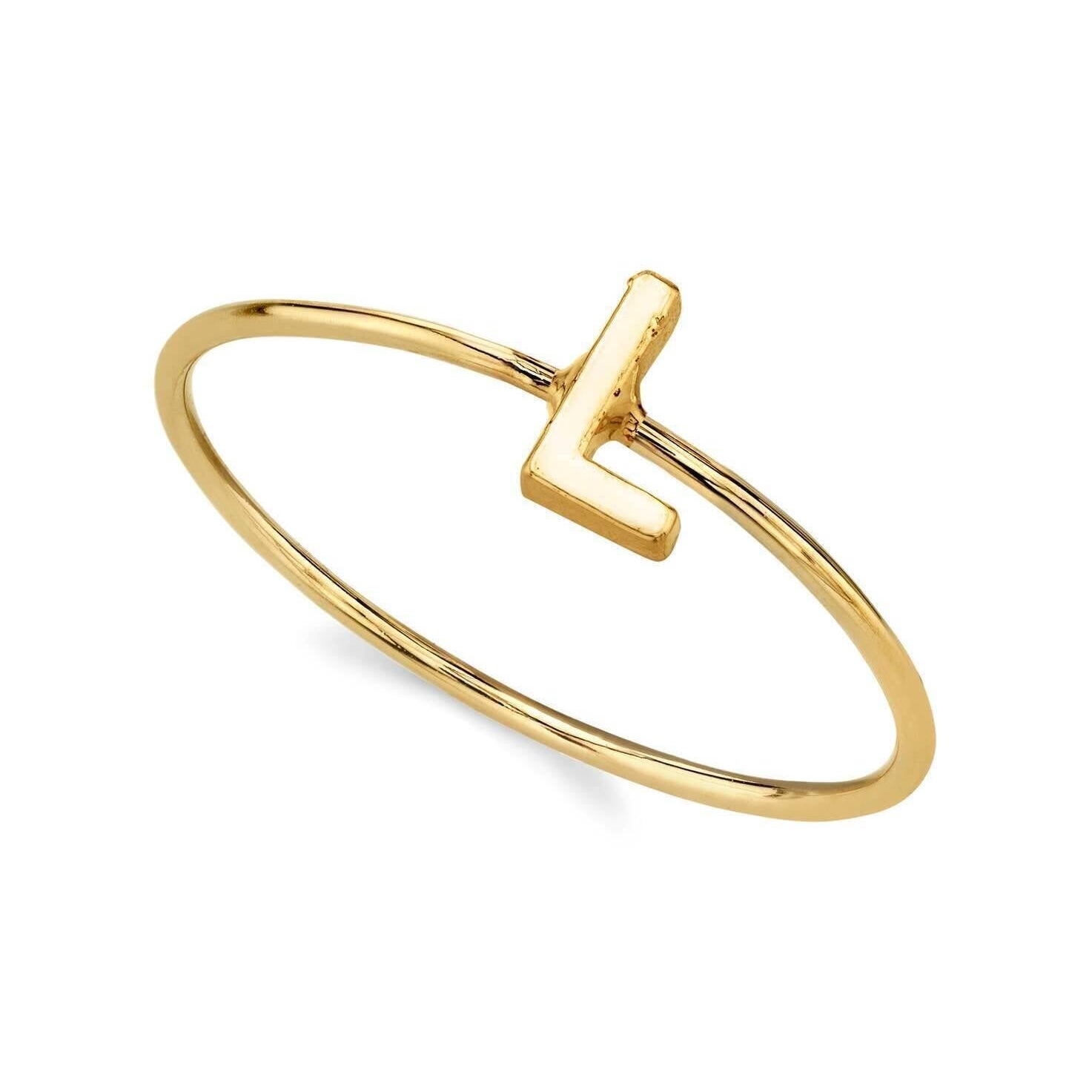 1928 Jewelry Gold Initial Ring Size 7