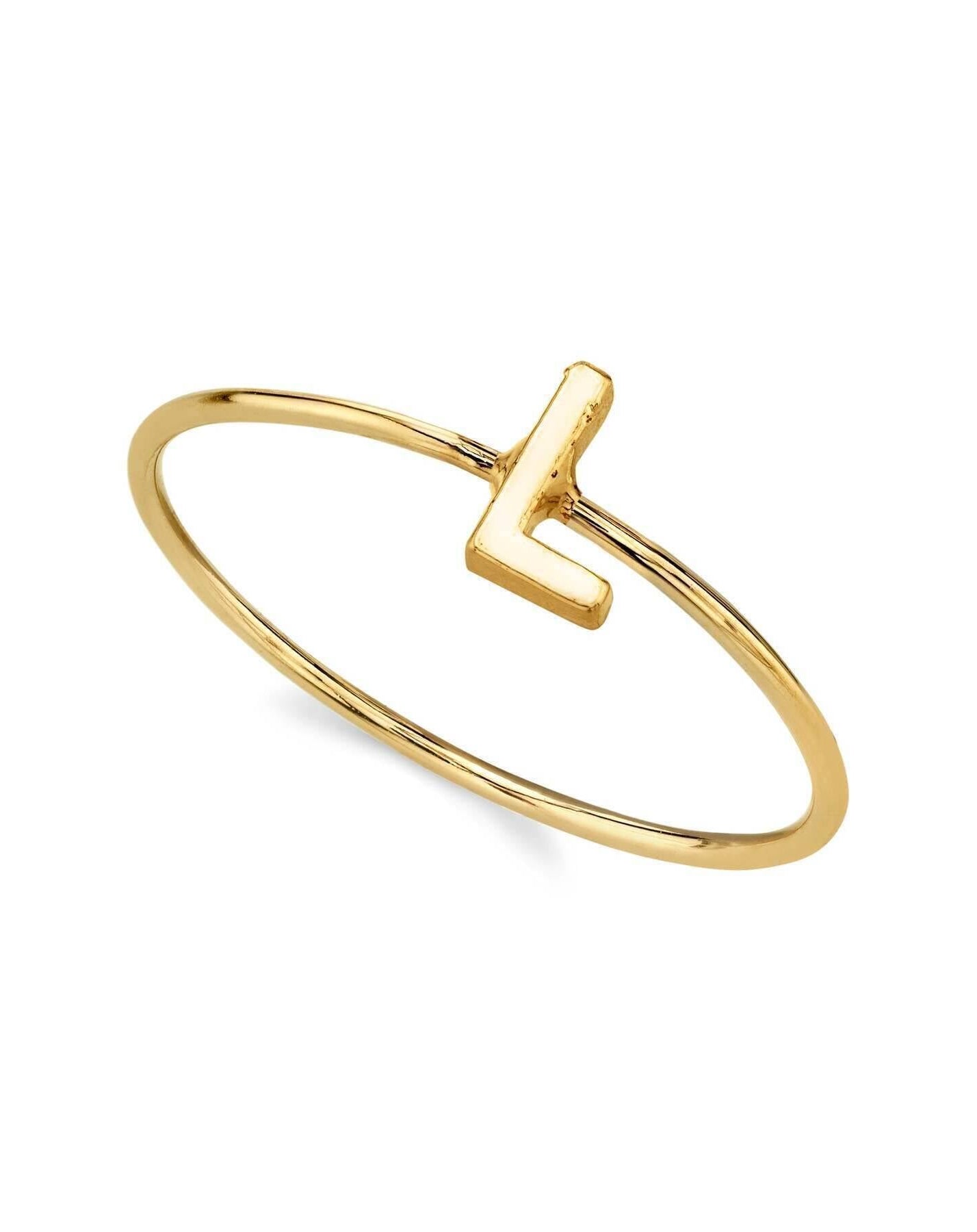 1928 Jewelry Gold Initial Ring Size 7