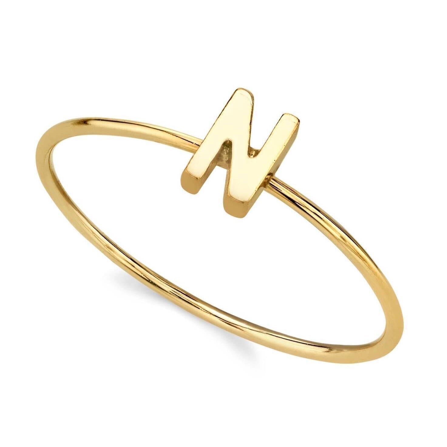 1928 Jewelry Gold Initial Ring Size 7