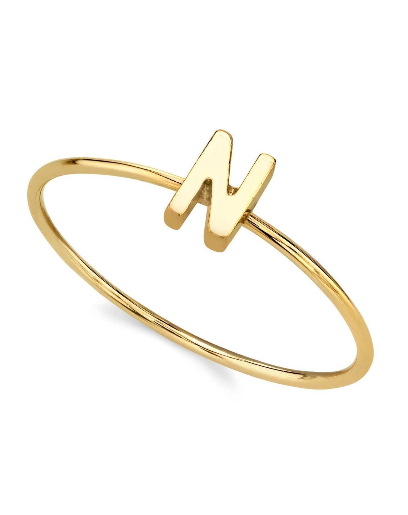 1928 Jewelry Gold Initial Ring Size 7