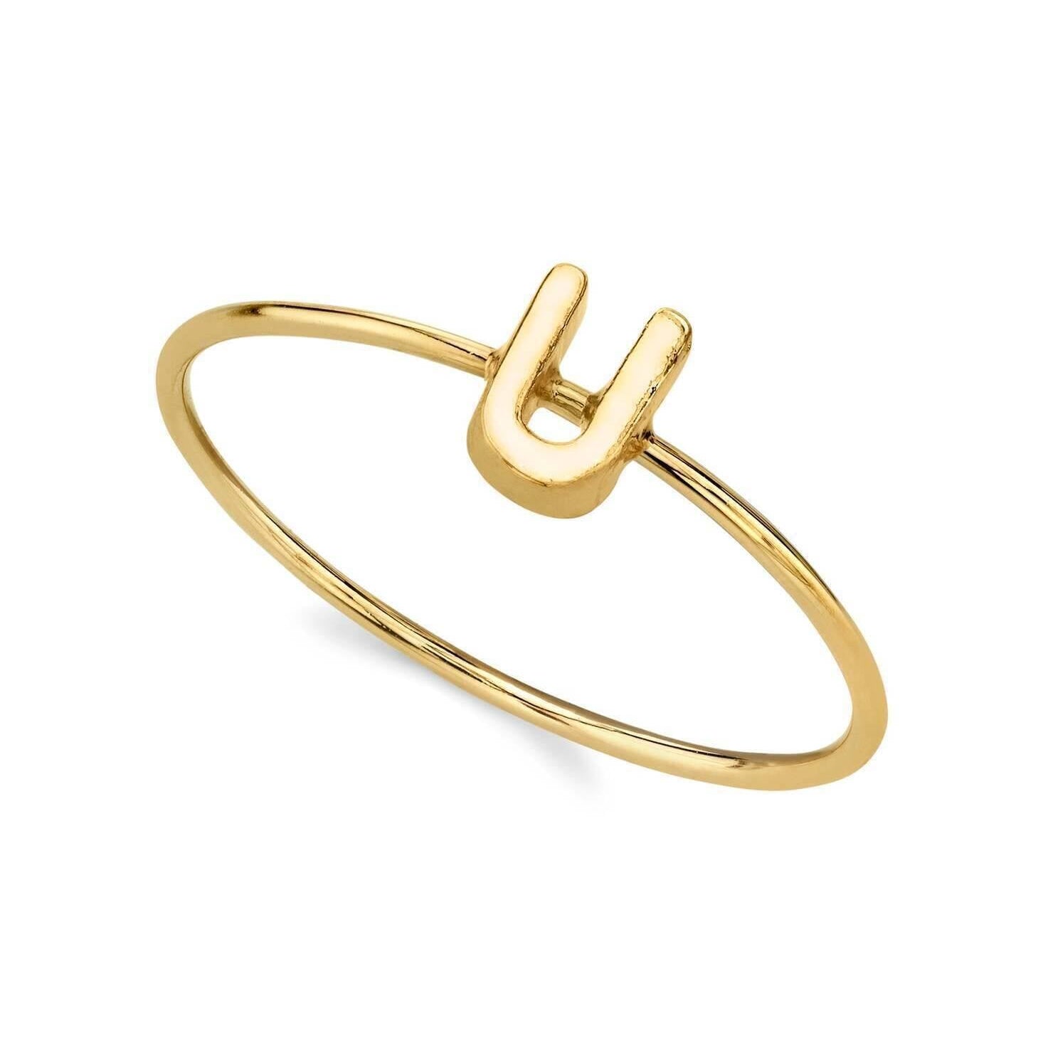 1928 Jewelry Gold Initial Ring Size 7