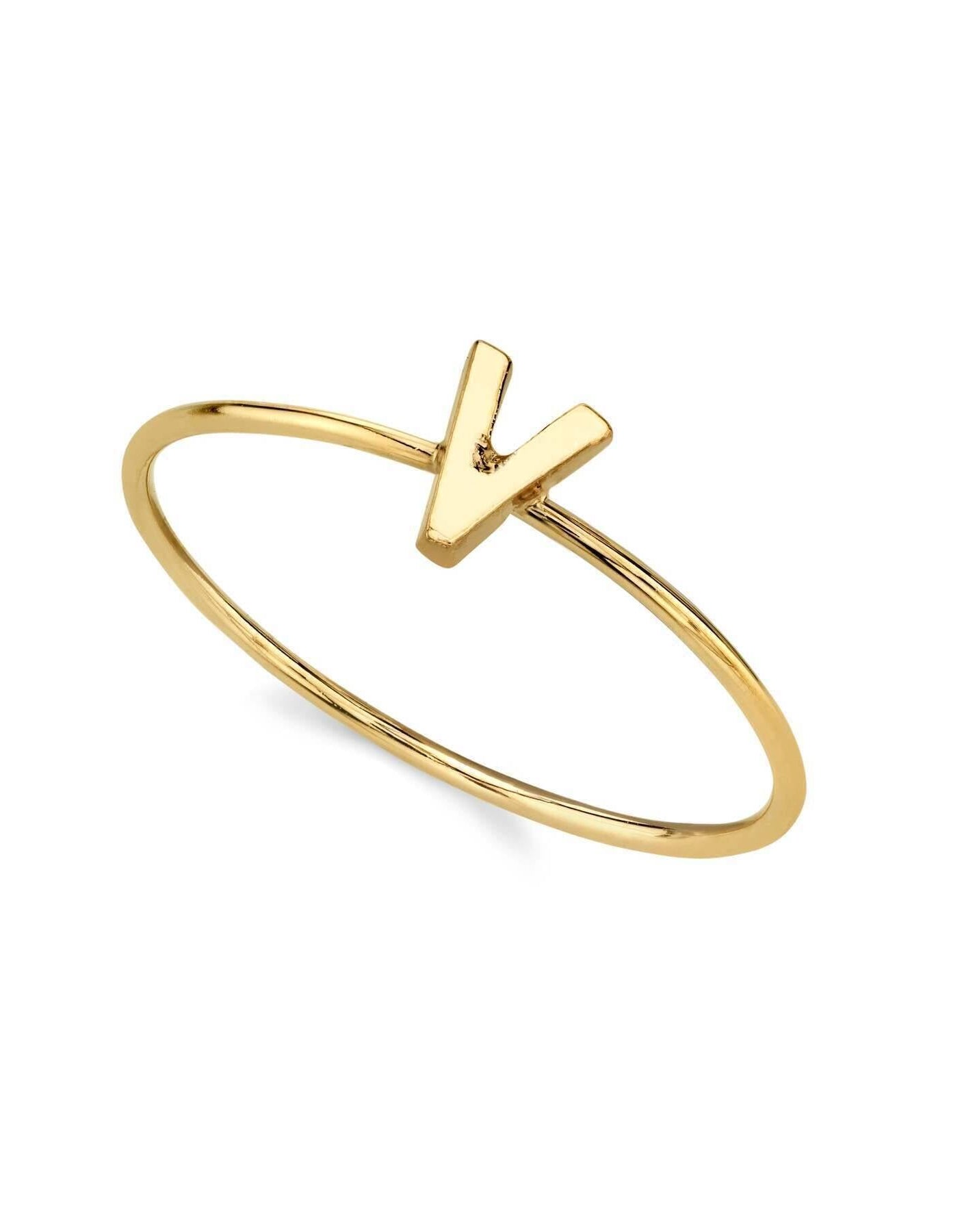 1928 Jewelry Gold Initial Ring Size 7