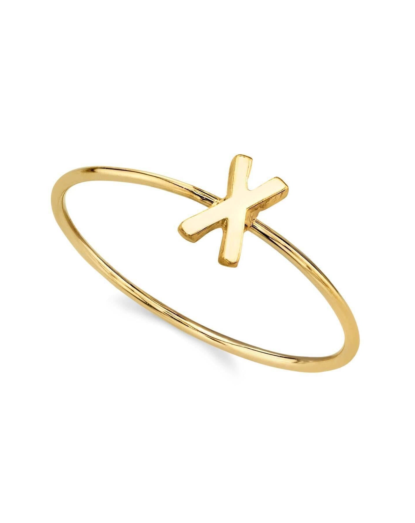 1928 Jewelry Gold Initial Ring Size 7