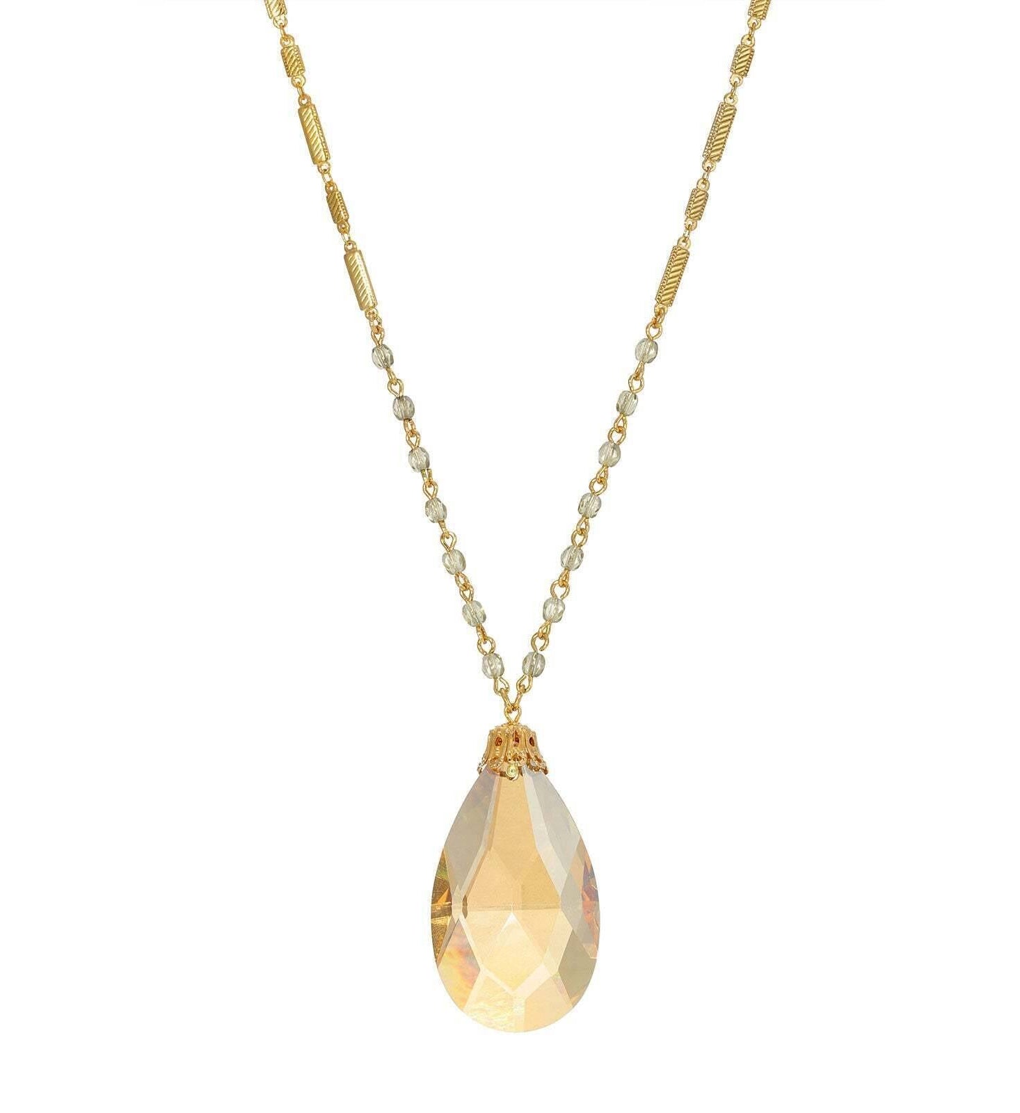 1928 Jewelry Light Colorado Briolette Pendant Necklace 30"