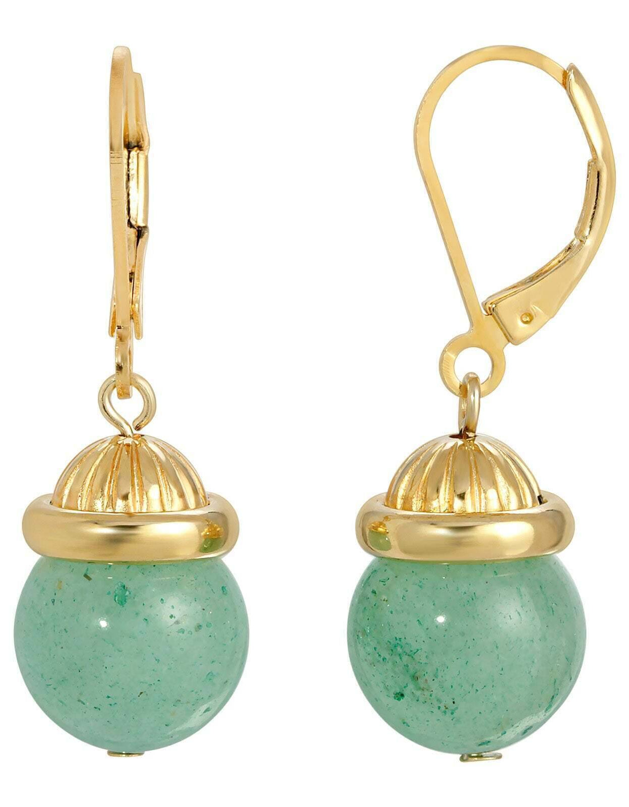 1928 Jewelry Petite Round Gemstone Drop Earrings