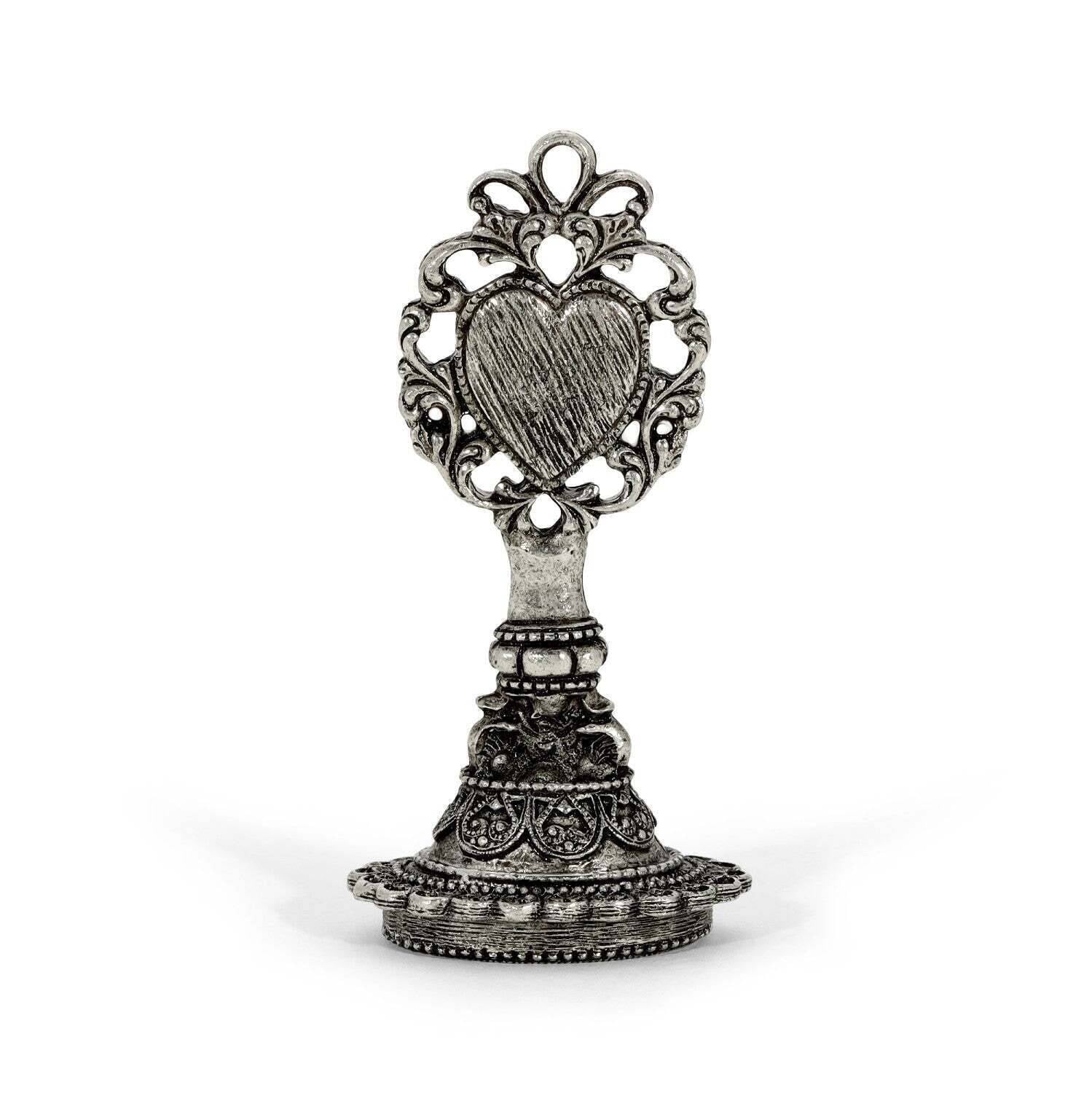 1928 Jewelry Filigree Heart Wax Seal Stamp