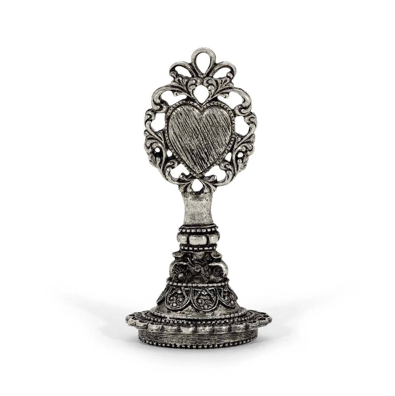 1928 Jewelry Filigree Heart Wax Seal Stamp