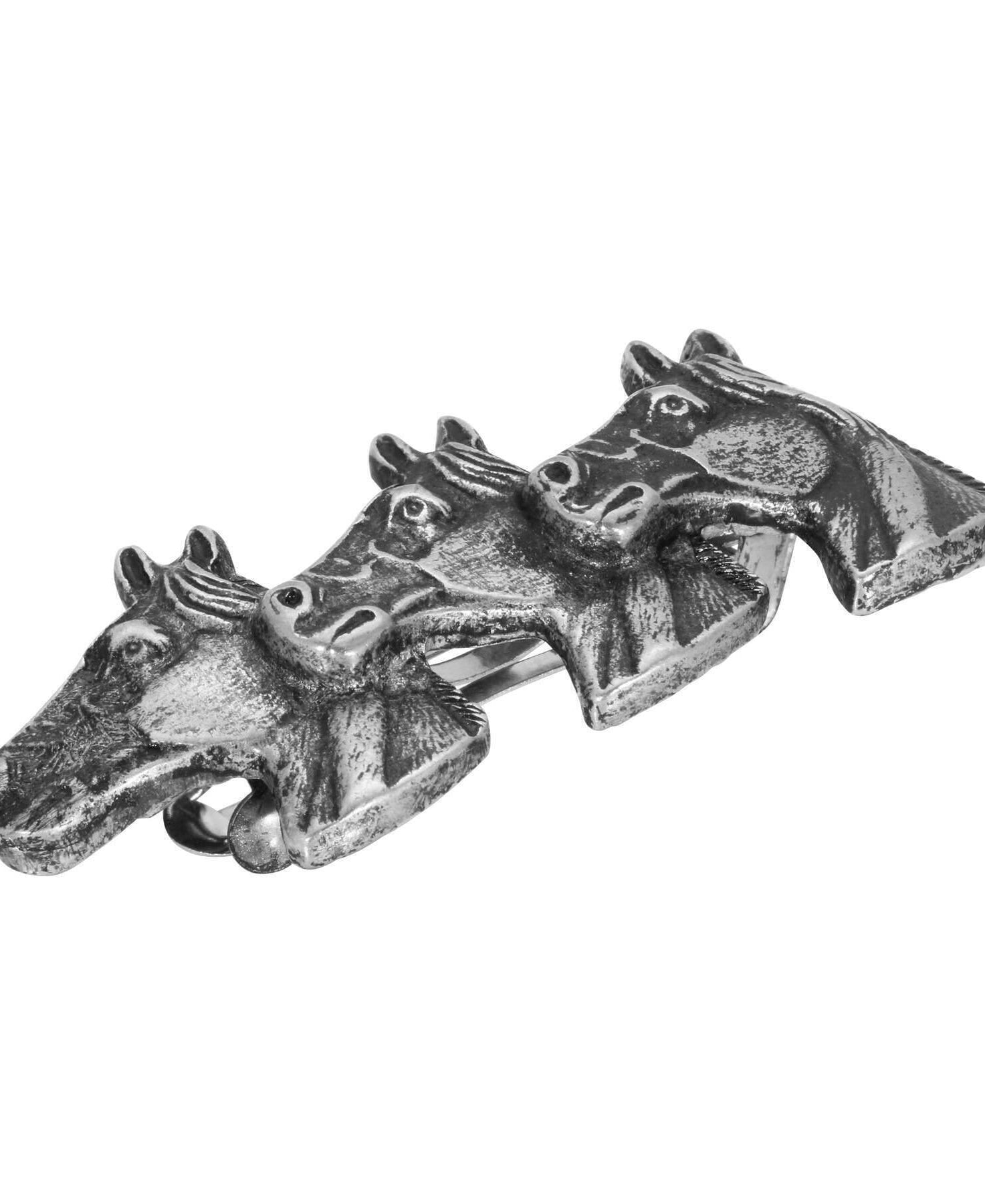 1928 Jewelry Small Antiqued Horse Herd Hair Barrette