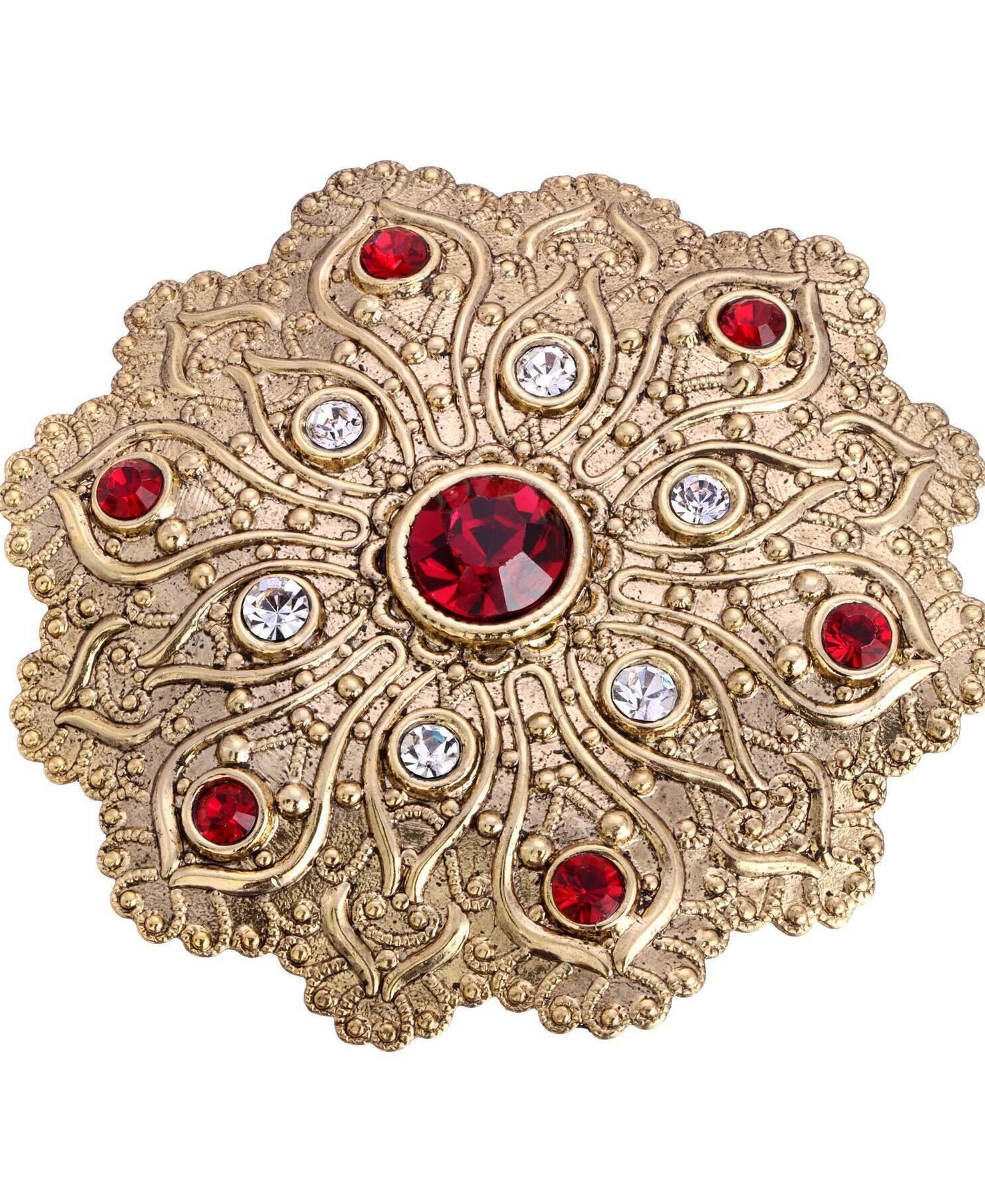 1928 Jewelry Imperial Flower Crystal Brooch