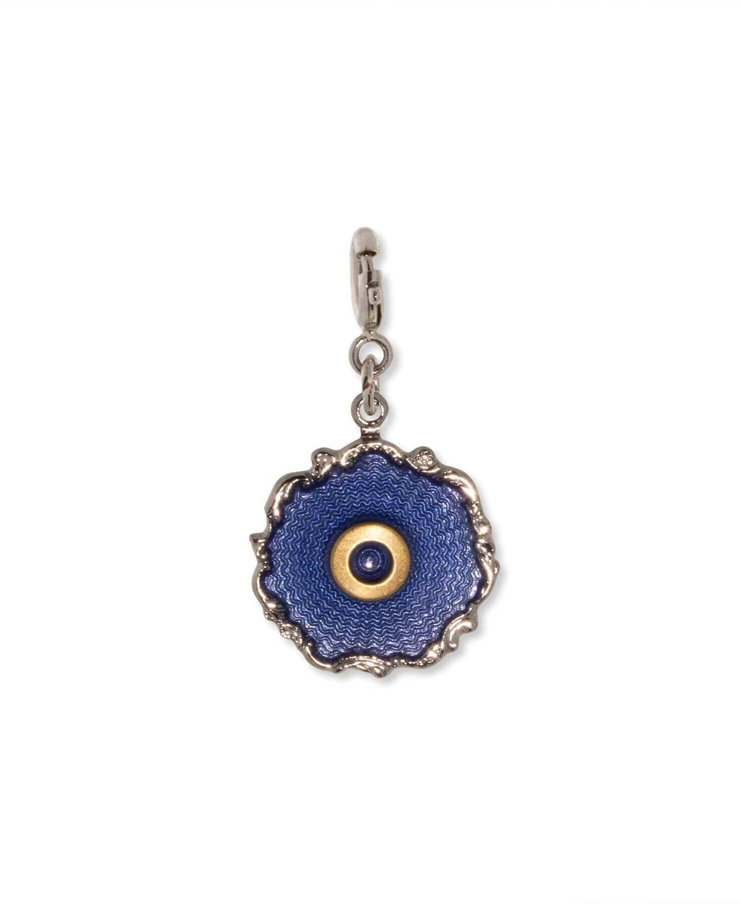 1928 Jewelry Sunburst Blue Enamel Initial Charm