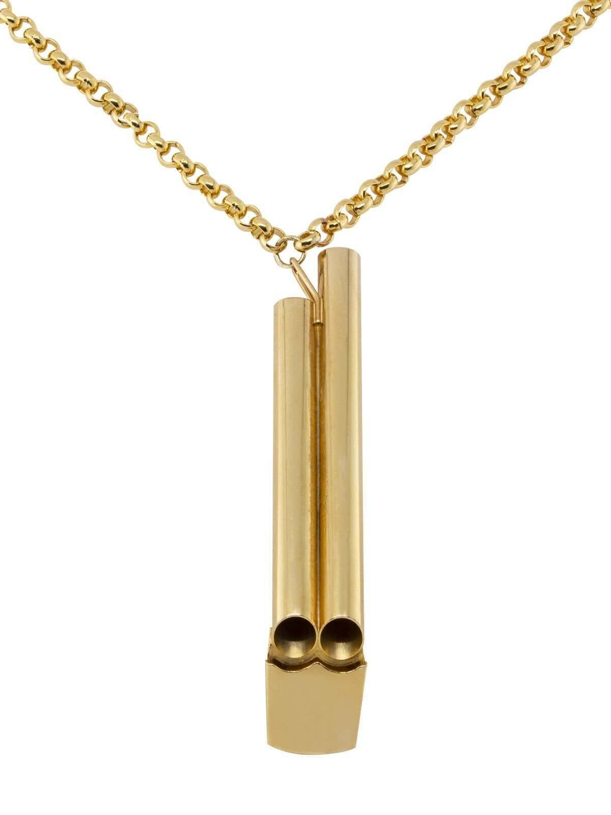 1928 Jewelry Original German Double Whistle Necklace 30"