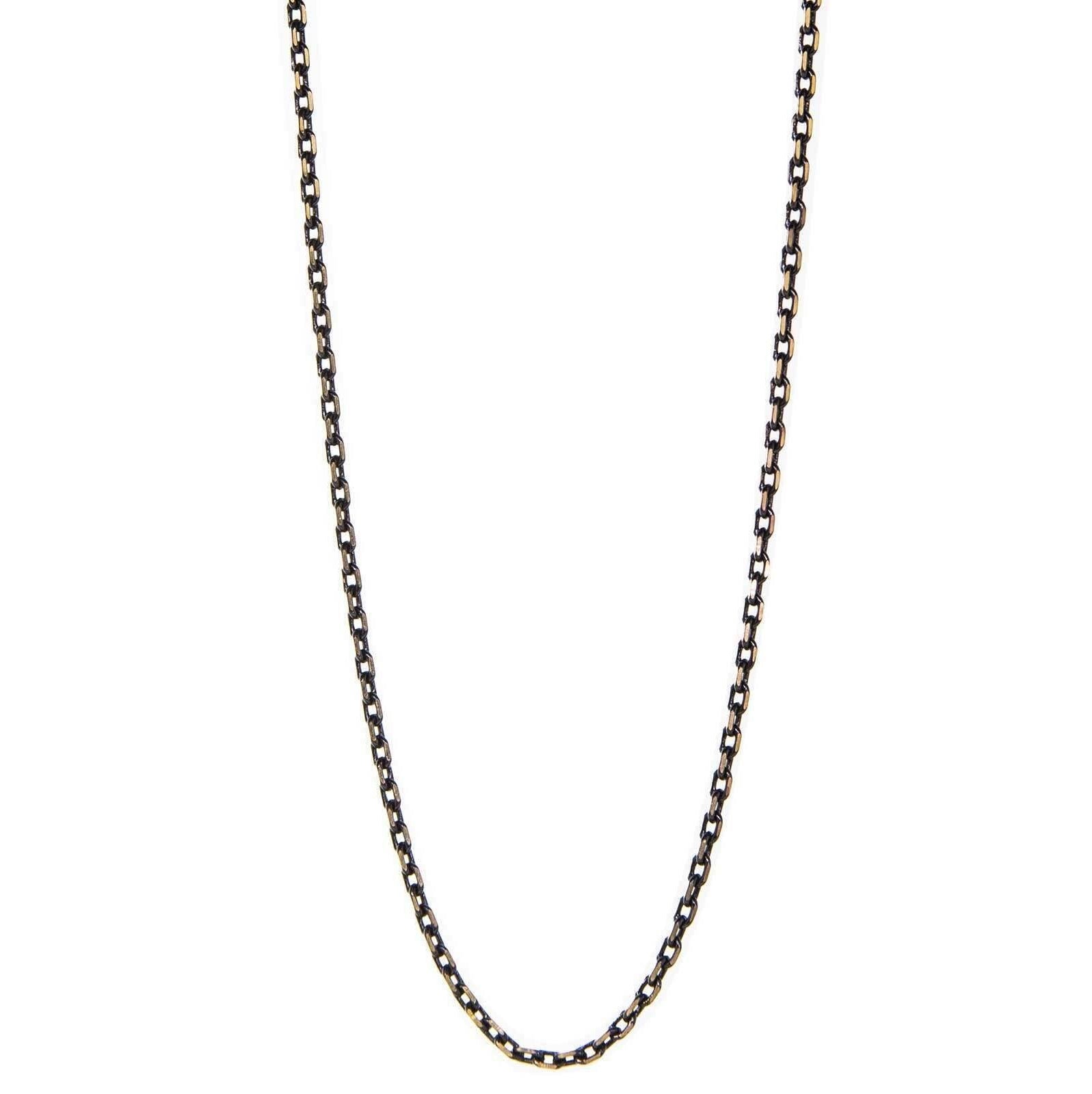 1928 Jewelry Eclipse Black And Gold Single Strand Cable Necklace 16"