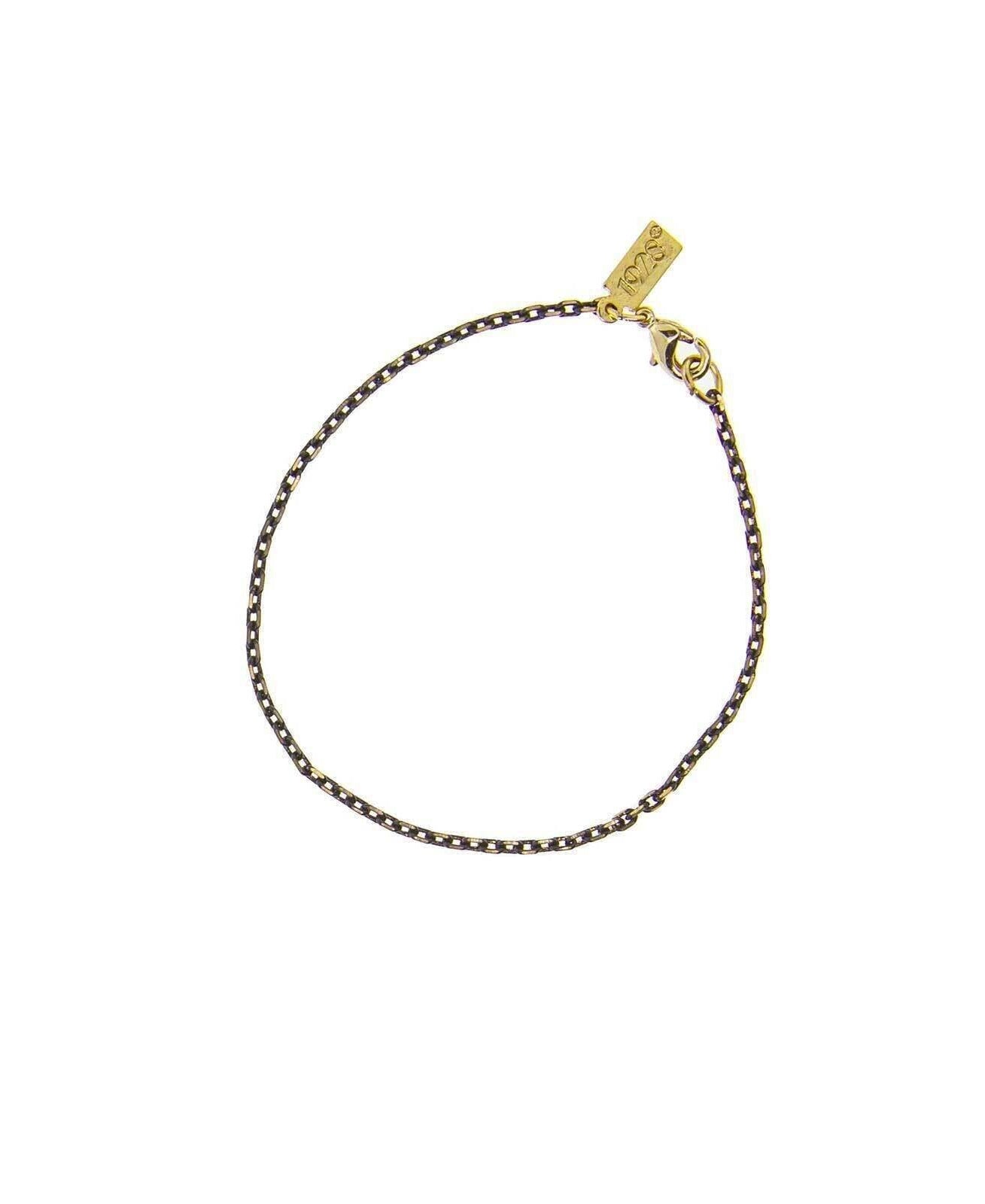 1928 Jewelry Eclipse Black And Gold & Chain Bracelet