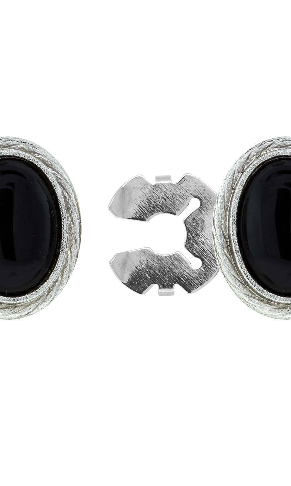 1928 Jewelry CUFF IT!¨ Cufflinks Genuine Stone Oval Button Cover