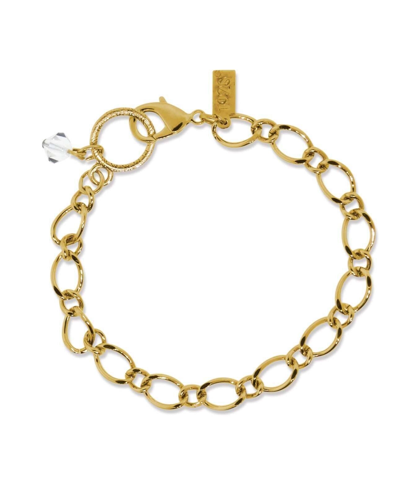 1928 Jewelry Austrian Crystal Classic Link Charm Holder Bracelet