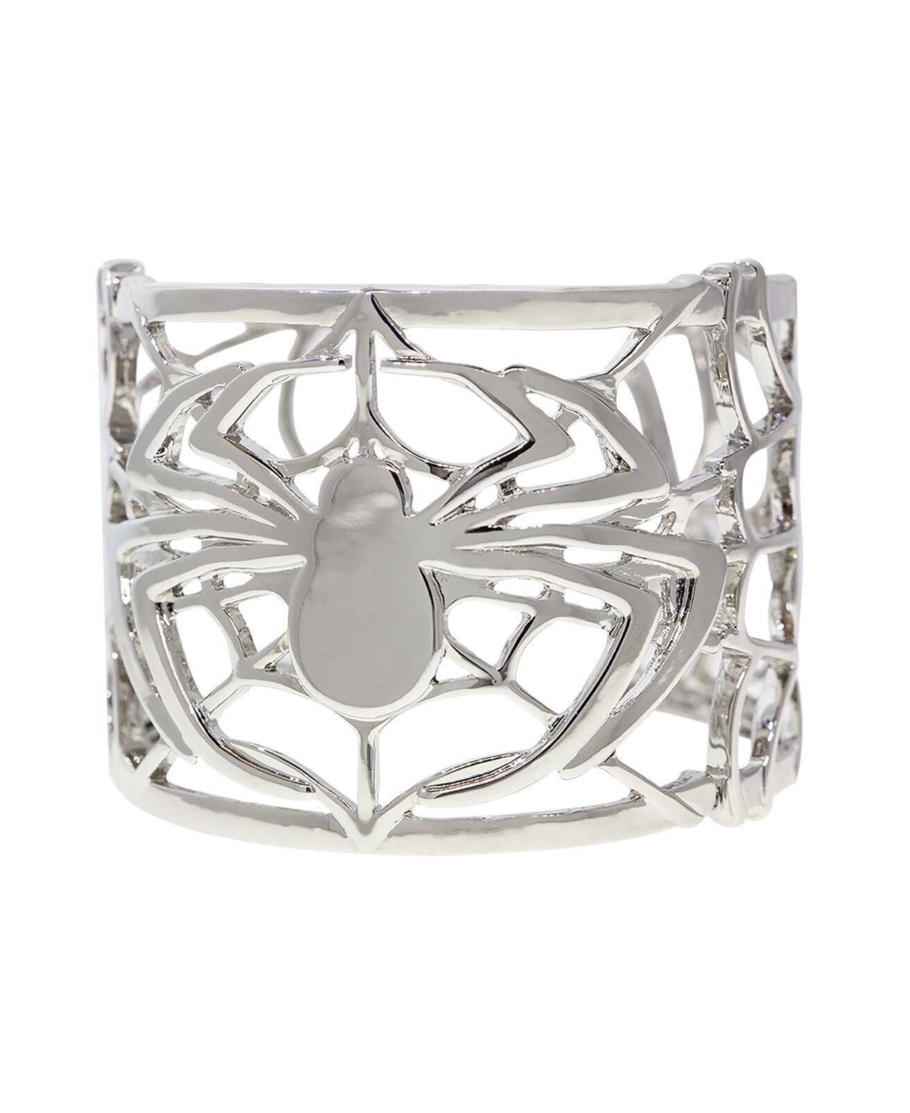 1928 Jewelry Spider Web Cuff Bracelet