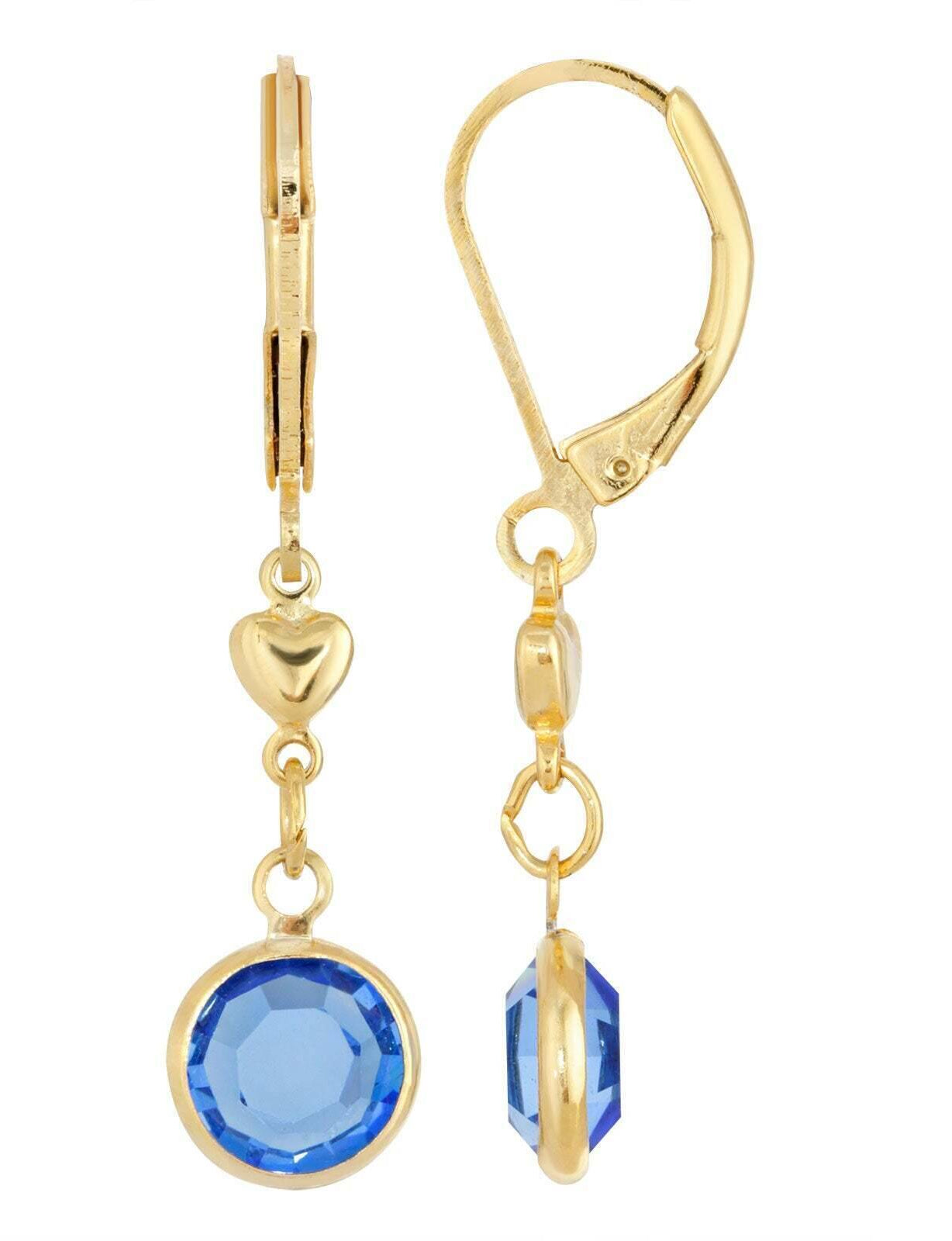 1928 Jewelry Channel Crystal And Heart Drop Earrings