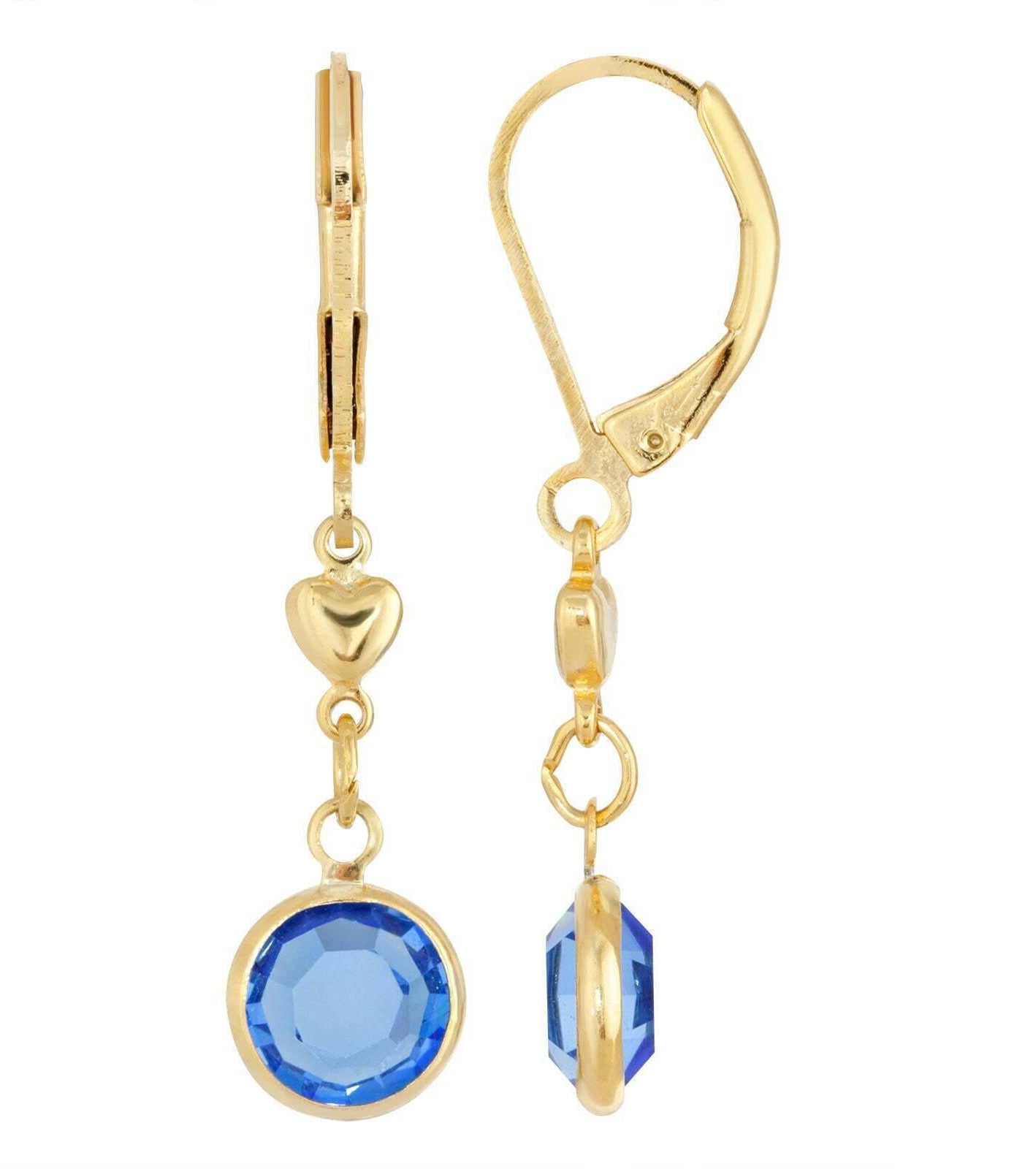 1928 Jewelry Channel Crystal And Heart Drop Earrings