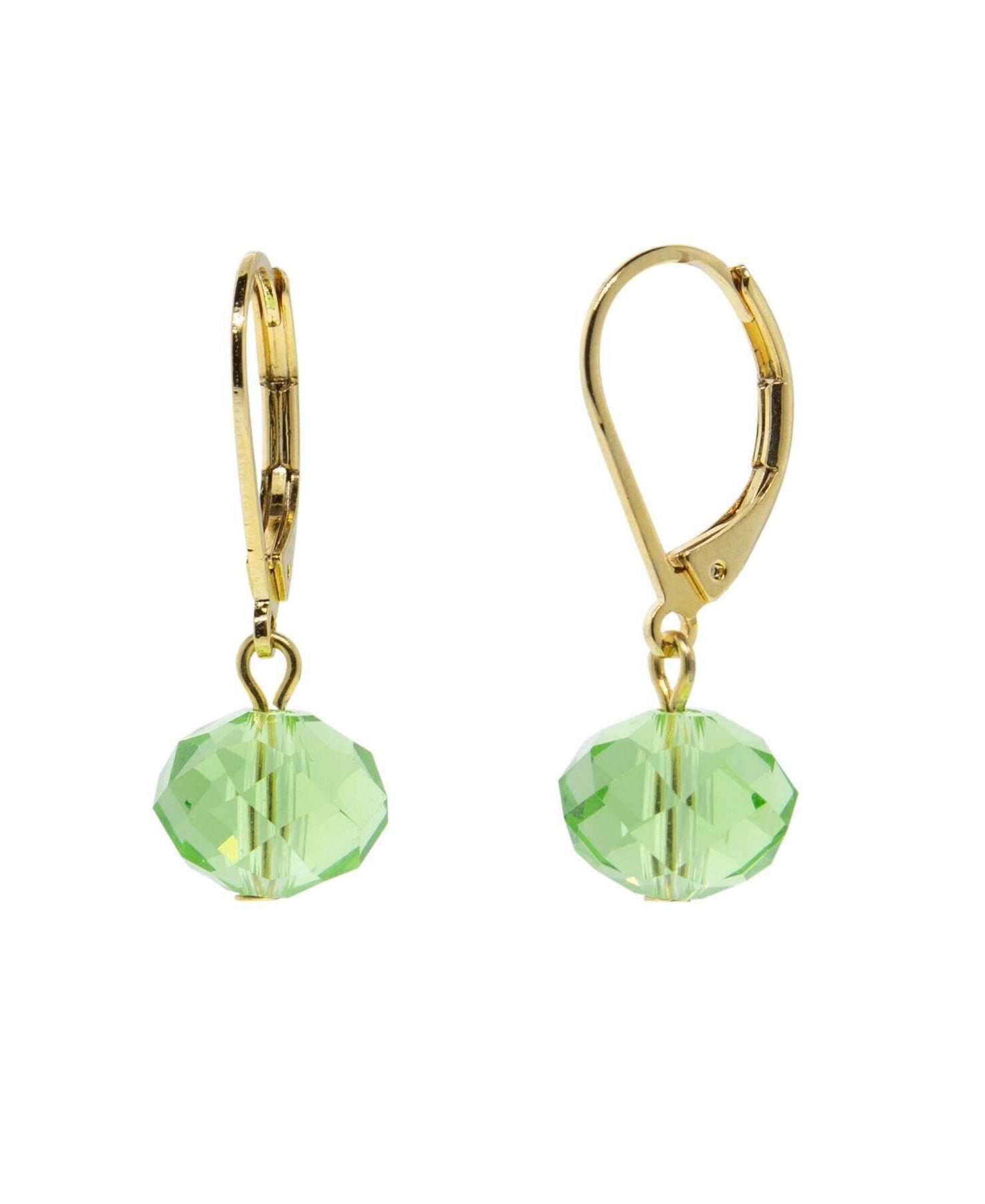 1928 Jewelry Light Green Drop Bead Earrings