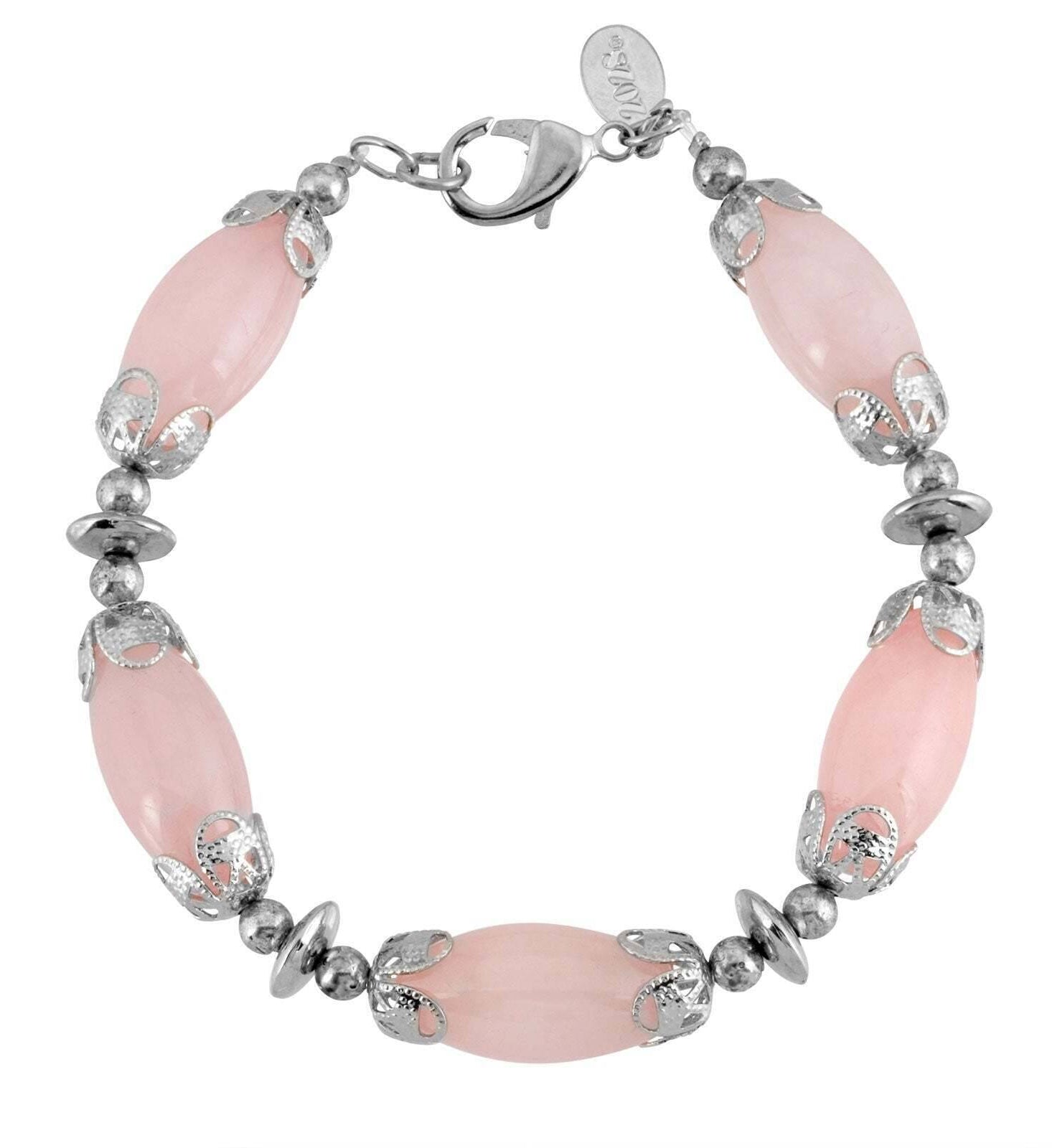 1928 Jewelry Barrell Semi Precious Gemstone Bead Bracelet