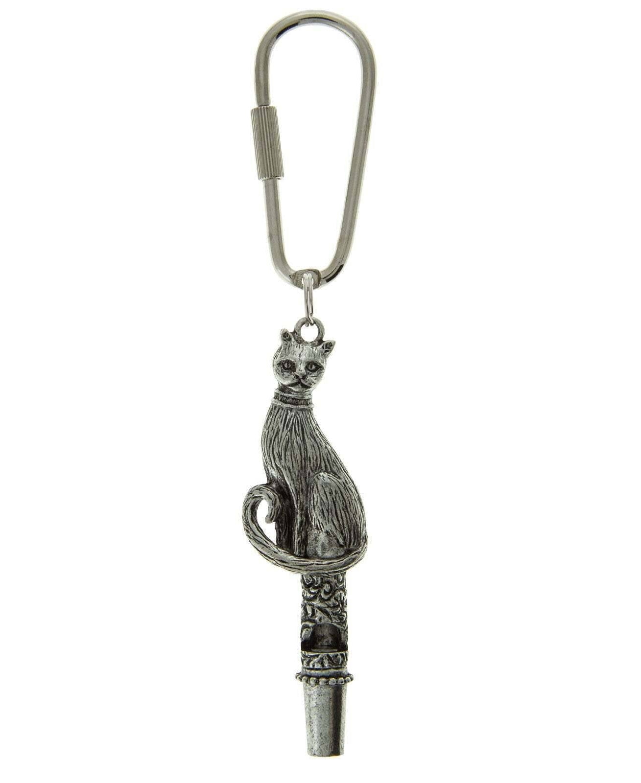 1928 Jewelry Cat Whistle Carabiner Key Chain