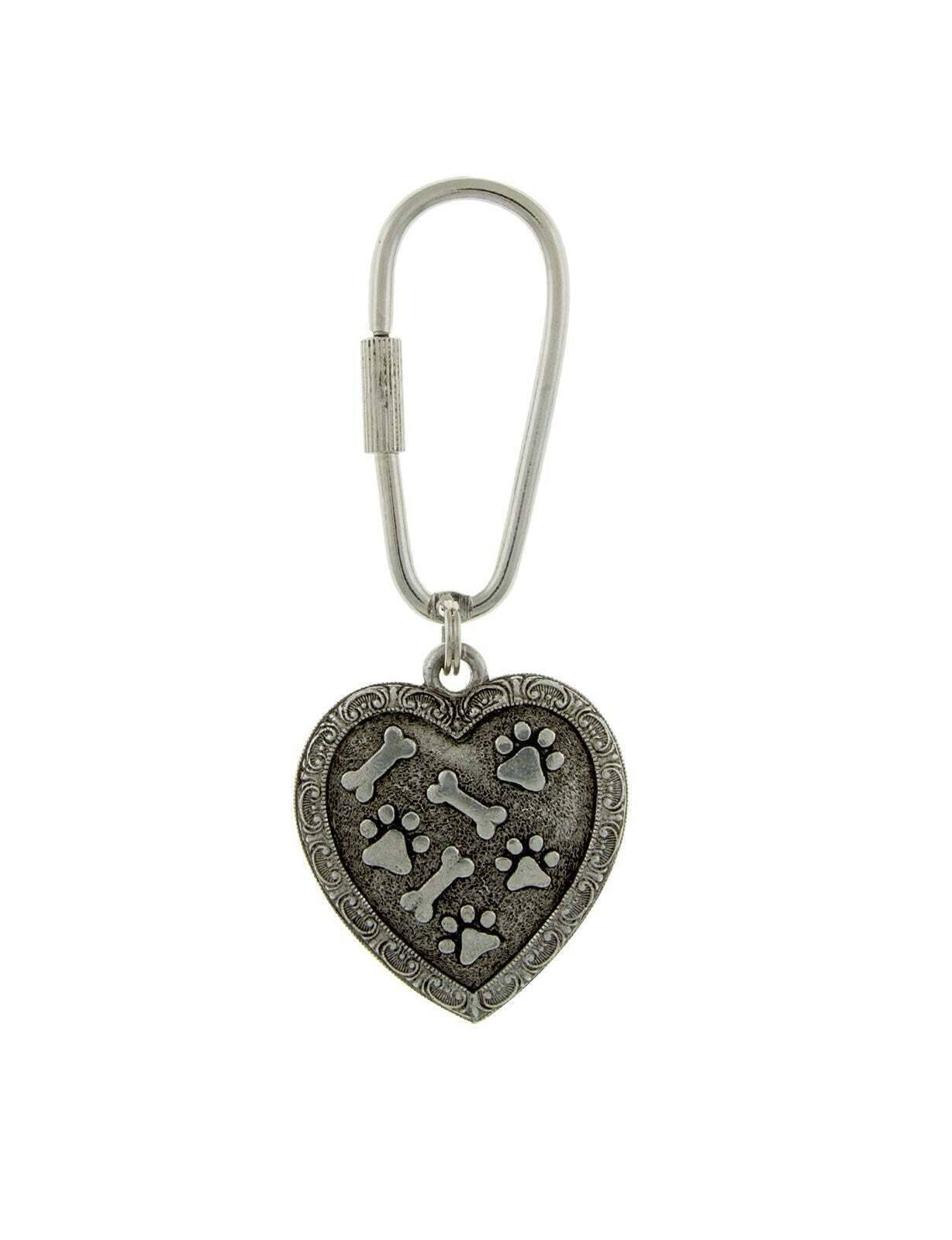 1928 Jewelry Bone And Paw Heart Carabiner Key Chain