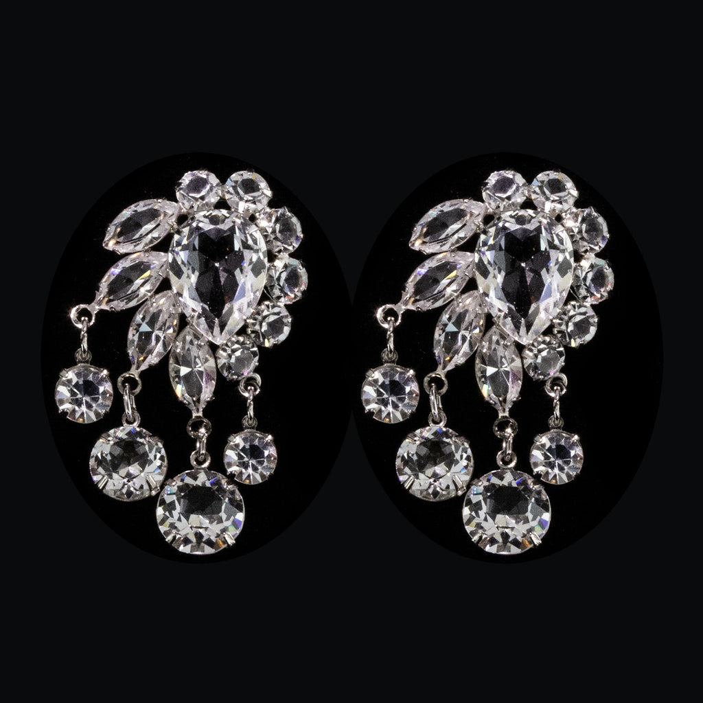 Multi Shape Austrian Crystal Dangle Earrings