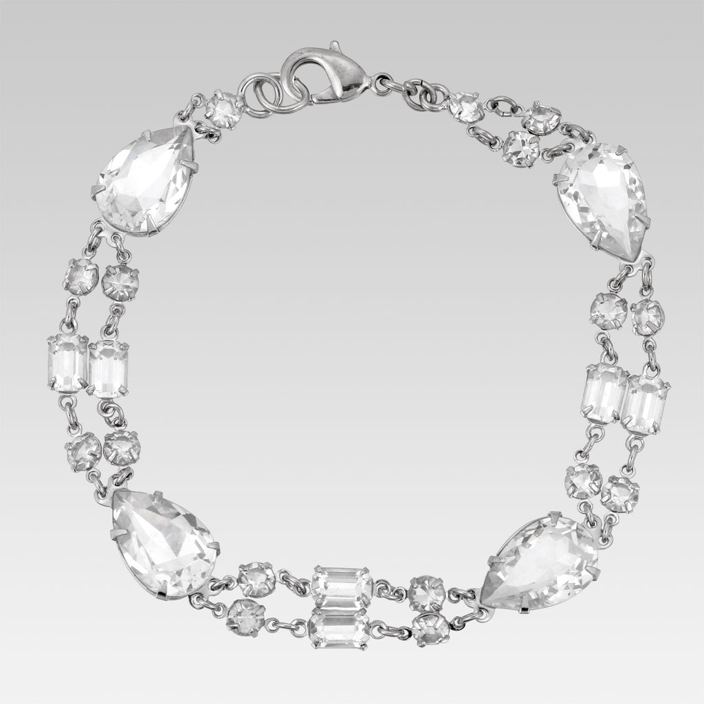 Pear Austrian Crystal Link Bracelet