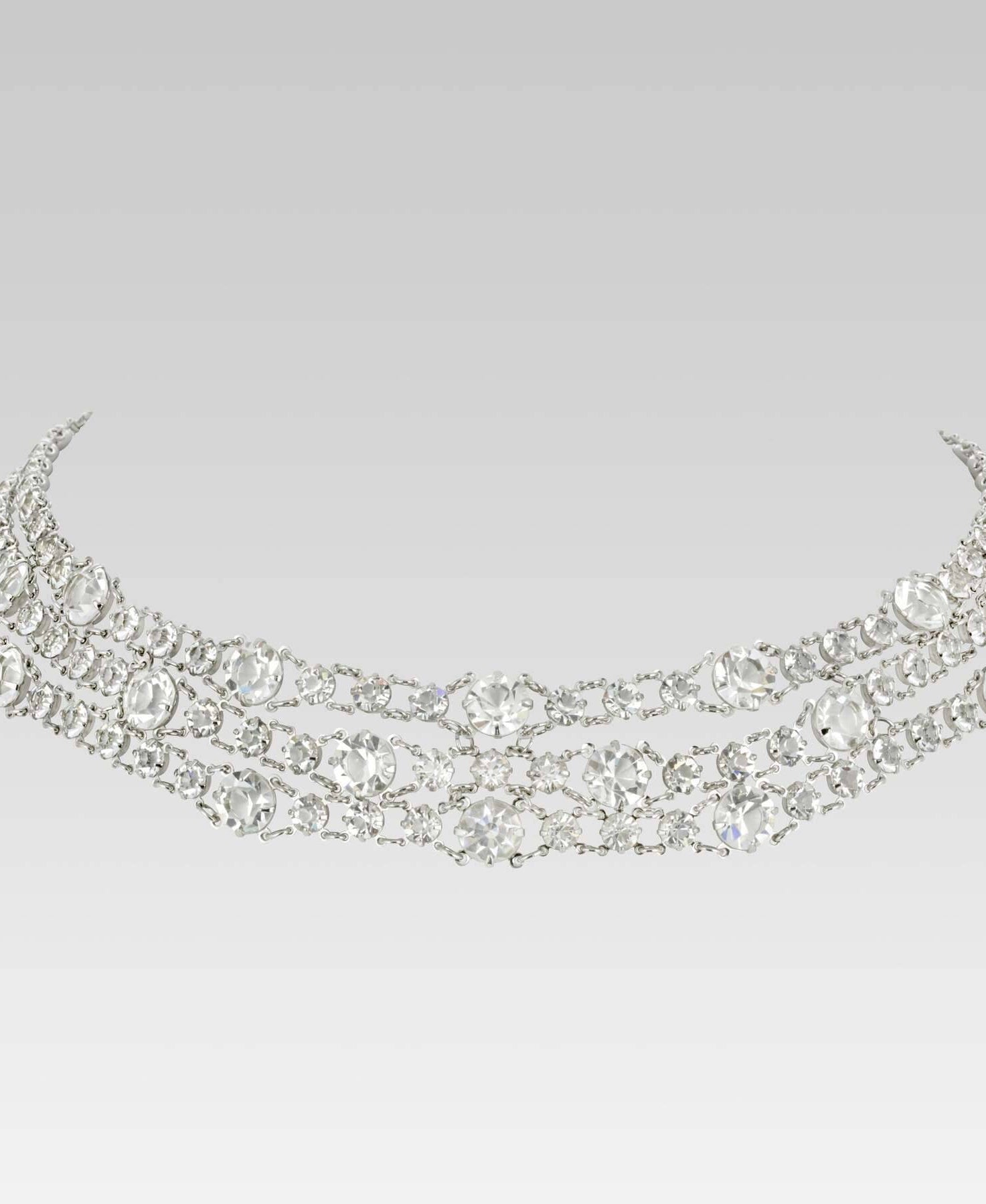 1928 Jewelry Austrian Crystal Draped Drop Necklace 13.5" Adjustable