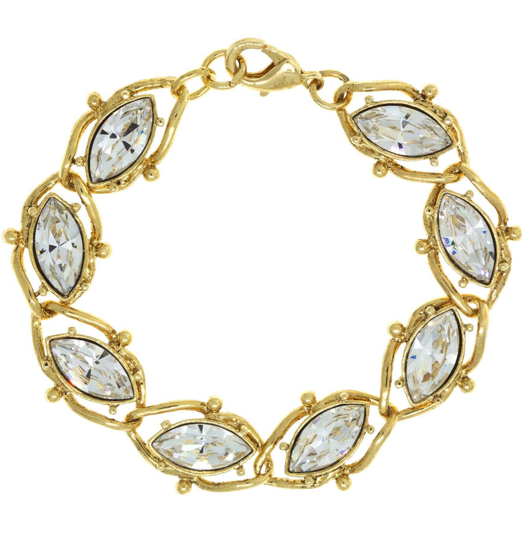 1928 Jewelry Navette European Crystal Link Bracelet
