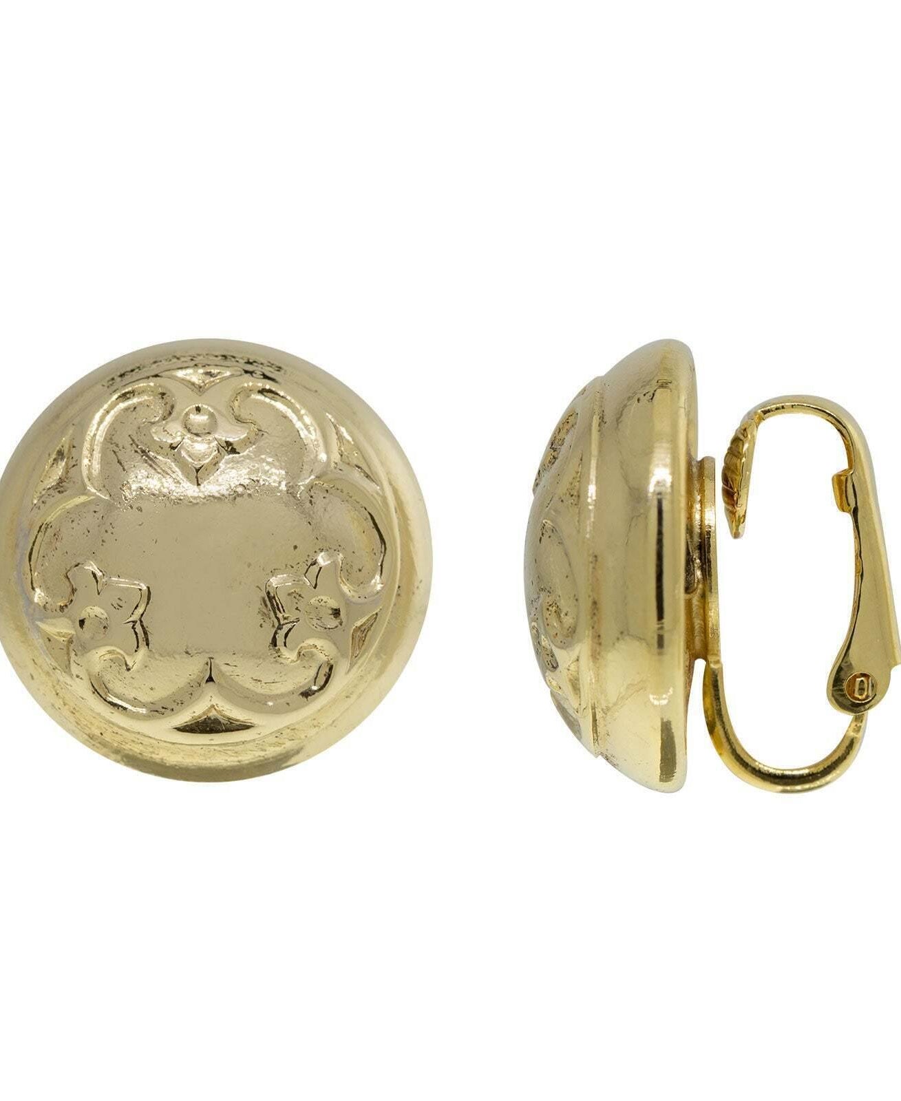 1928 Jewelry Petite Round Classic Clip On Earrings