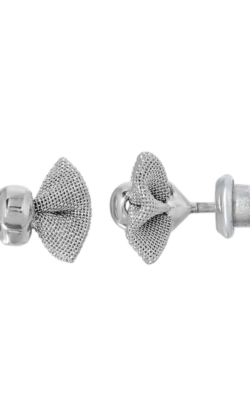 1928 Jewelry Petite Mesh Bow Stud Earrings