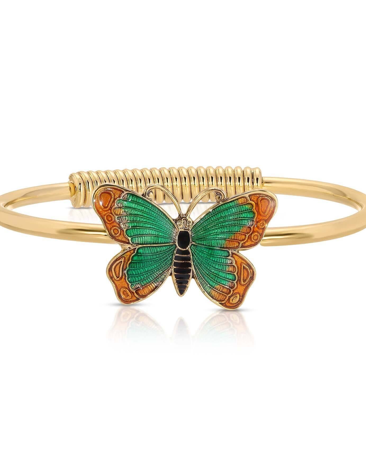 1928 Jewelry Metamorphic Butterfly Spring Hinge Bracelet