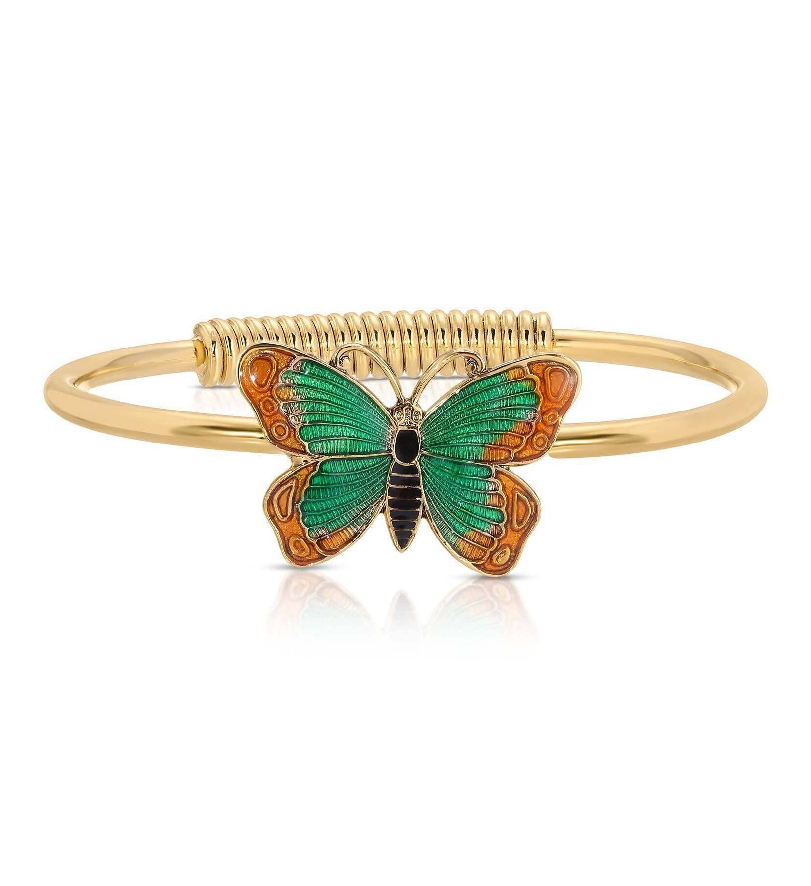 1928 Jewelry Metamorphic Butterfly Spring Hinge Bracelet